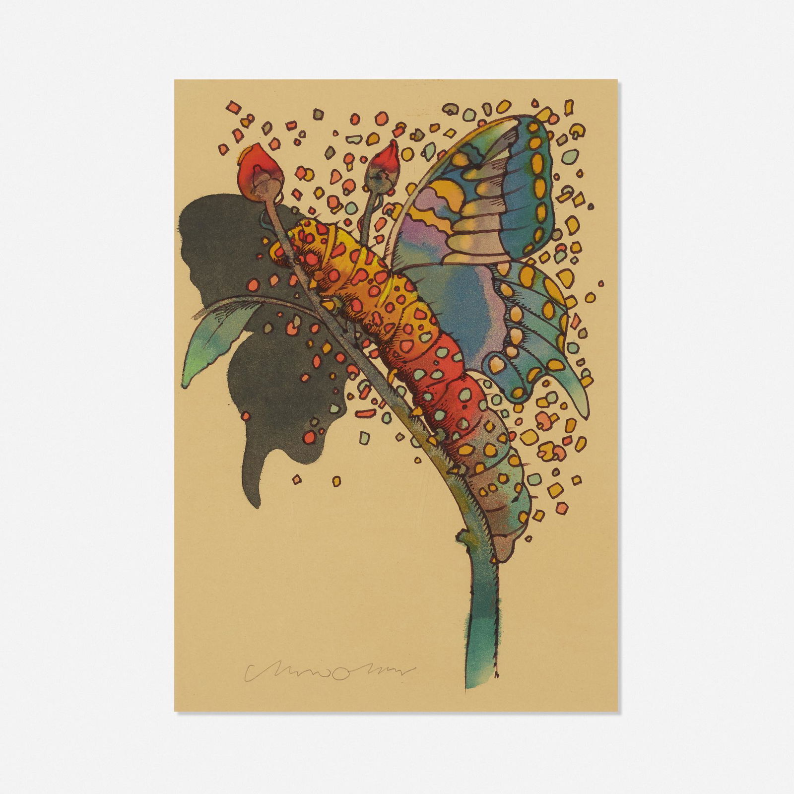 Milton Glaser   La Chenille, original art for Oeuvres (1 of 1)