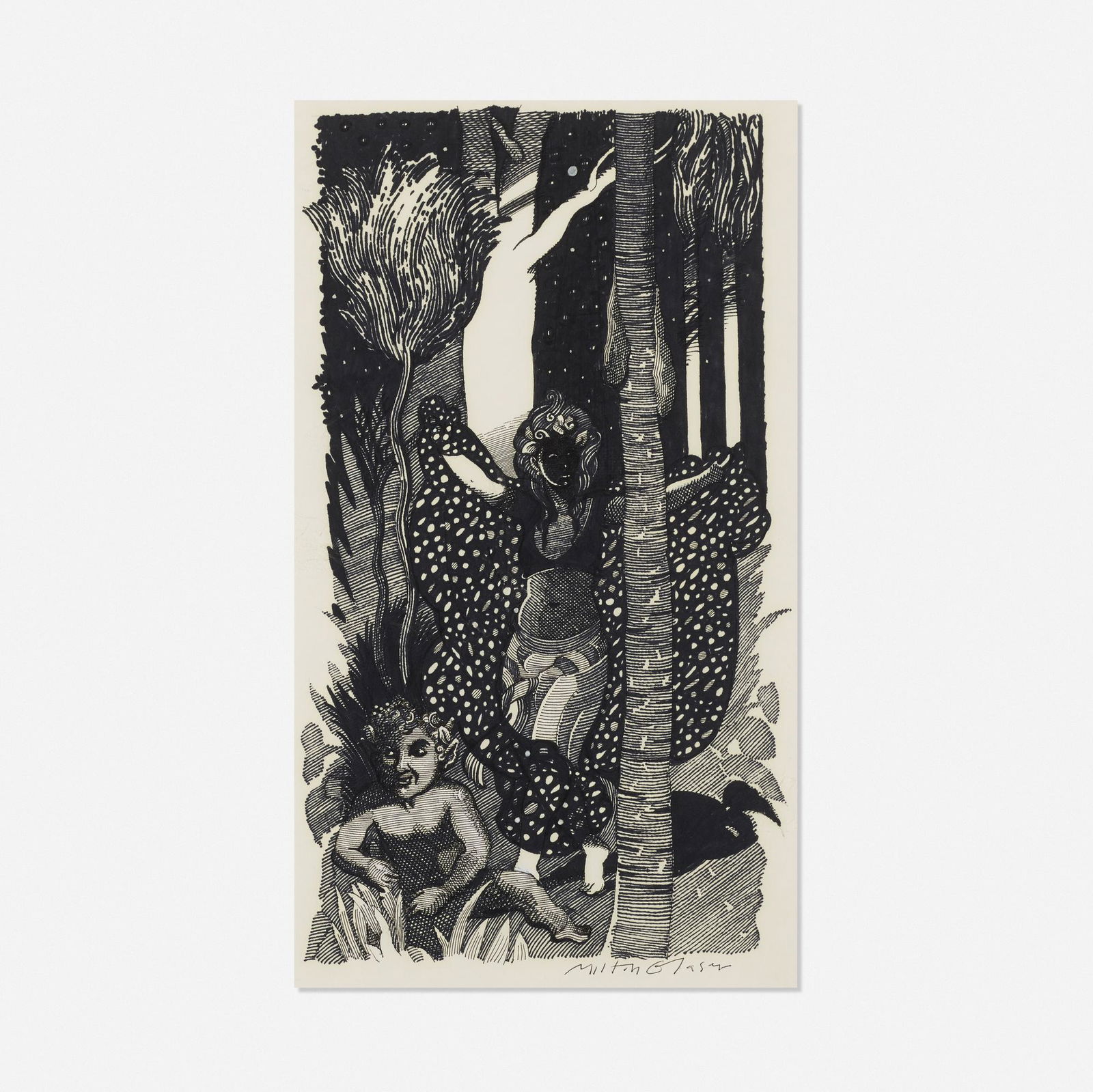 Milton Glaser Summer Theater, original art for The: Milton Glaser Summer Theater, original art for The New York Times 1992pen and marker on paper16.5 h × 9.5 w in (42 × 24 cm) Signed to lower right 'Milton Glaser'. Liter