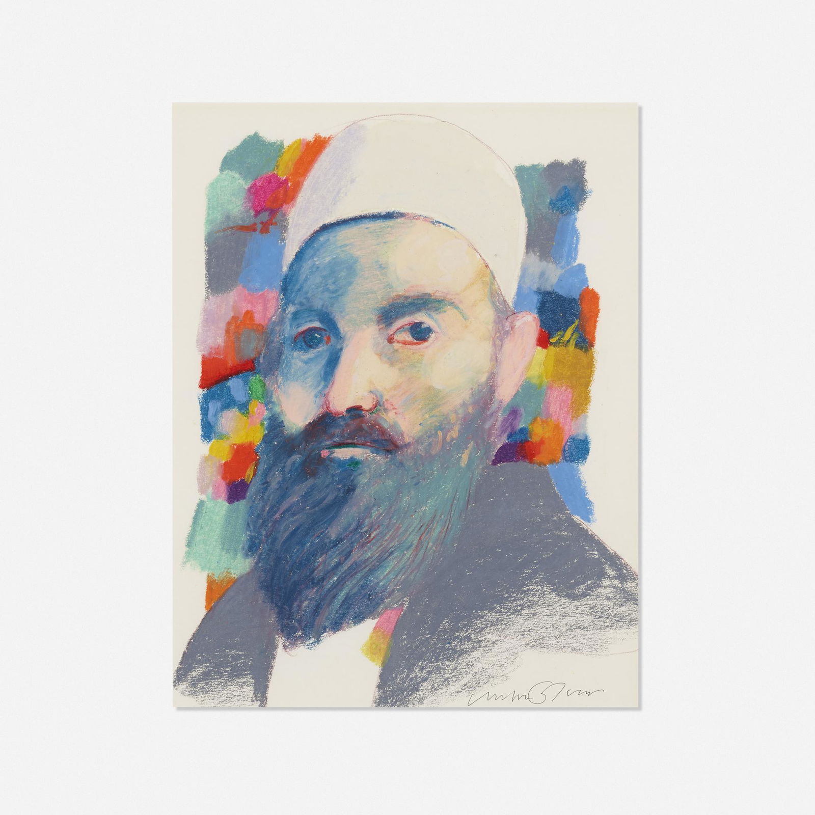 Milton Glaser Odilon Redon, original art for the: Milton Glaser Odilon Redon, original art for the Masters of Colour calender for Zanders Paper 1983oil pastel on paper20.75 h × 17.75 w in (53 × 45 cm) Signed to lower right 'Milton Gl