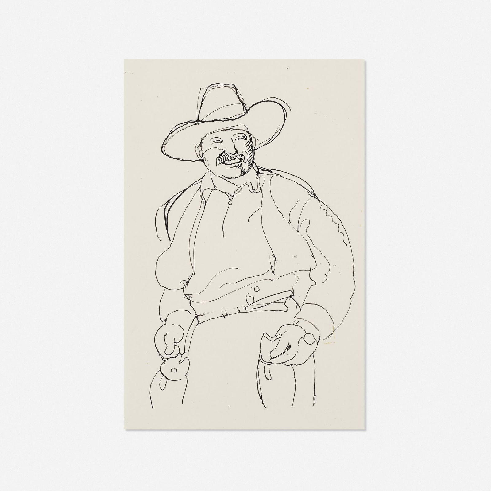 Milton Glaser   Study of Hemingway   1972 pen and ink (1 of 1)