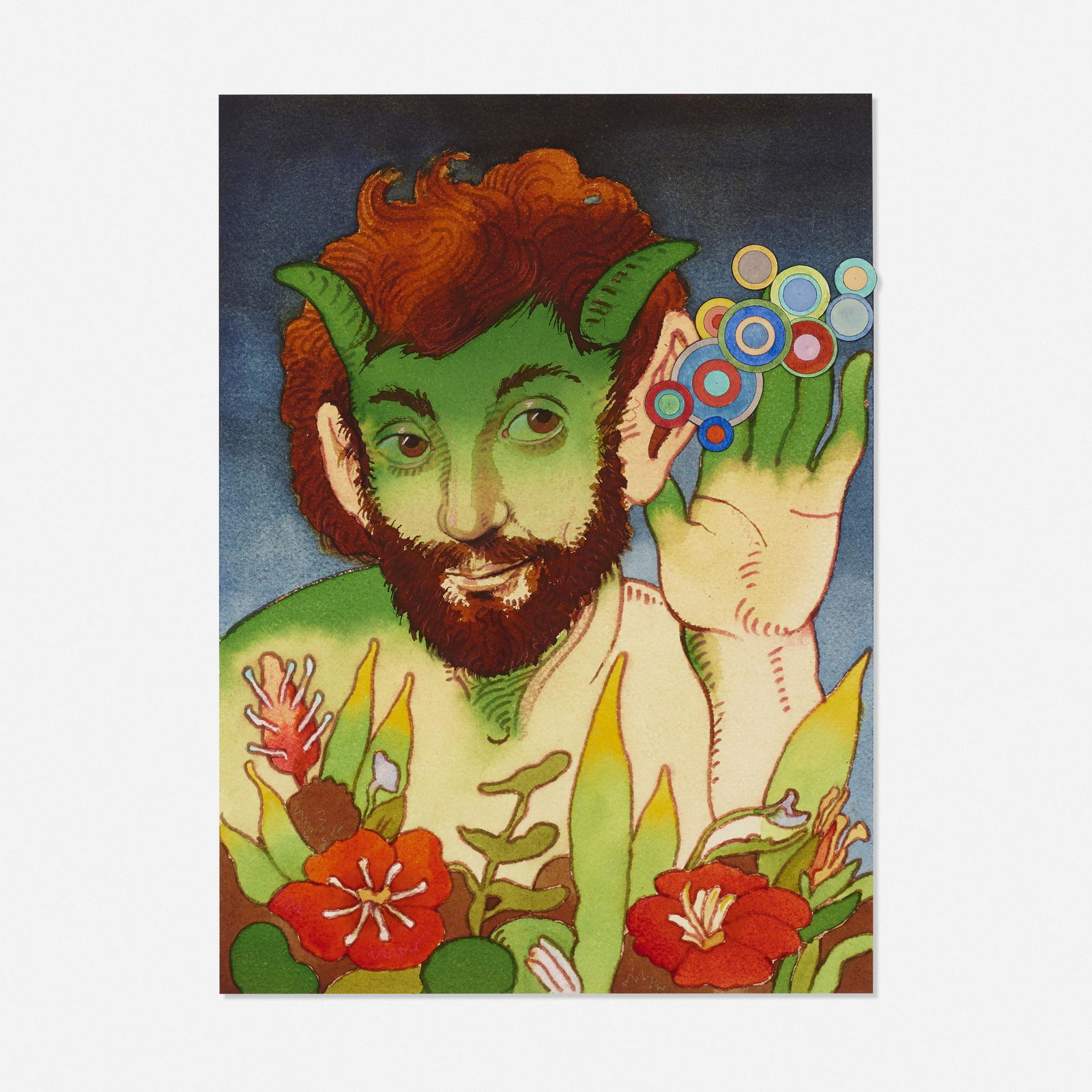 Milton Glaser   Satyr, original art for Saratoga (1 of 1)