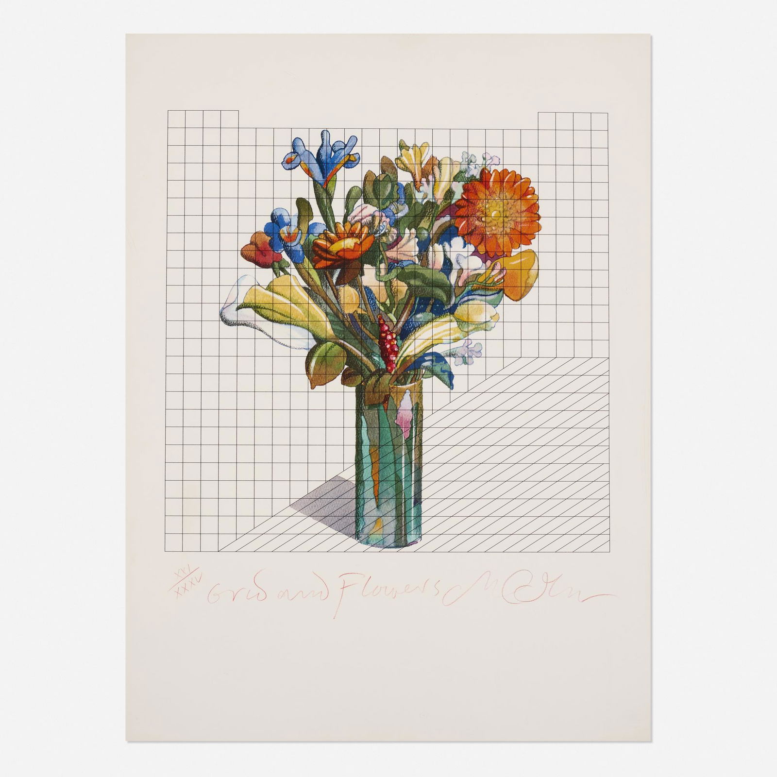 Milton Glaser   Grid and Flowers (for Wiederhold Inks) (1 of 1)