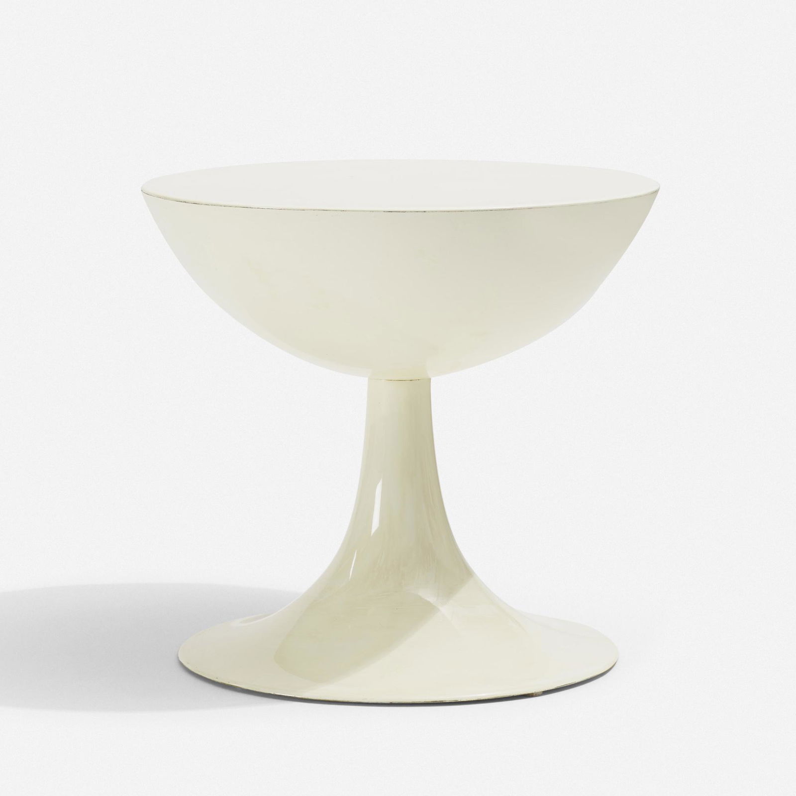 Nanna Ditzel, stool for Domus Danica: Nanna Ditzel stool for Domus Danica Odder MaskinfabrikDenmark, 1969lacquered fiberglass18.75 dia × 17.5 h in (48 × 44 cm) Decal manufacturer's label to underside 'Made in Denmar