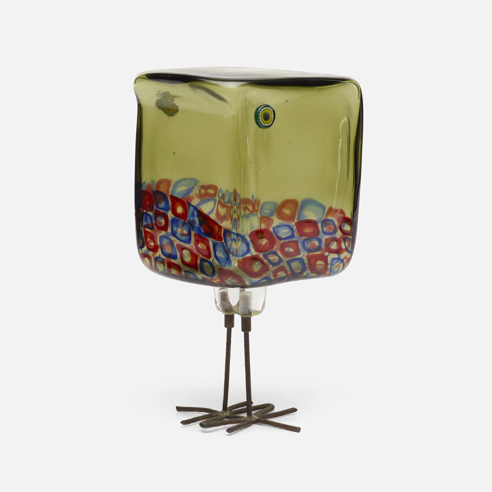 Alessandro Pianon, Pulcini: Alessandro Pianon Pulcini Vistosi Italy, c. 1963 glass, copper Literature: 20th Century Murano Glass, Heiremans, fig. 211 Murano: Glass from the Olnick Spanu Collection</