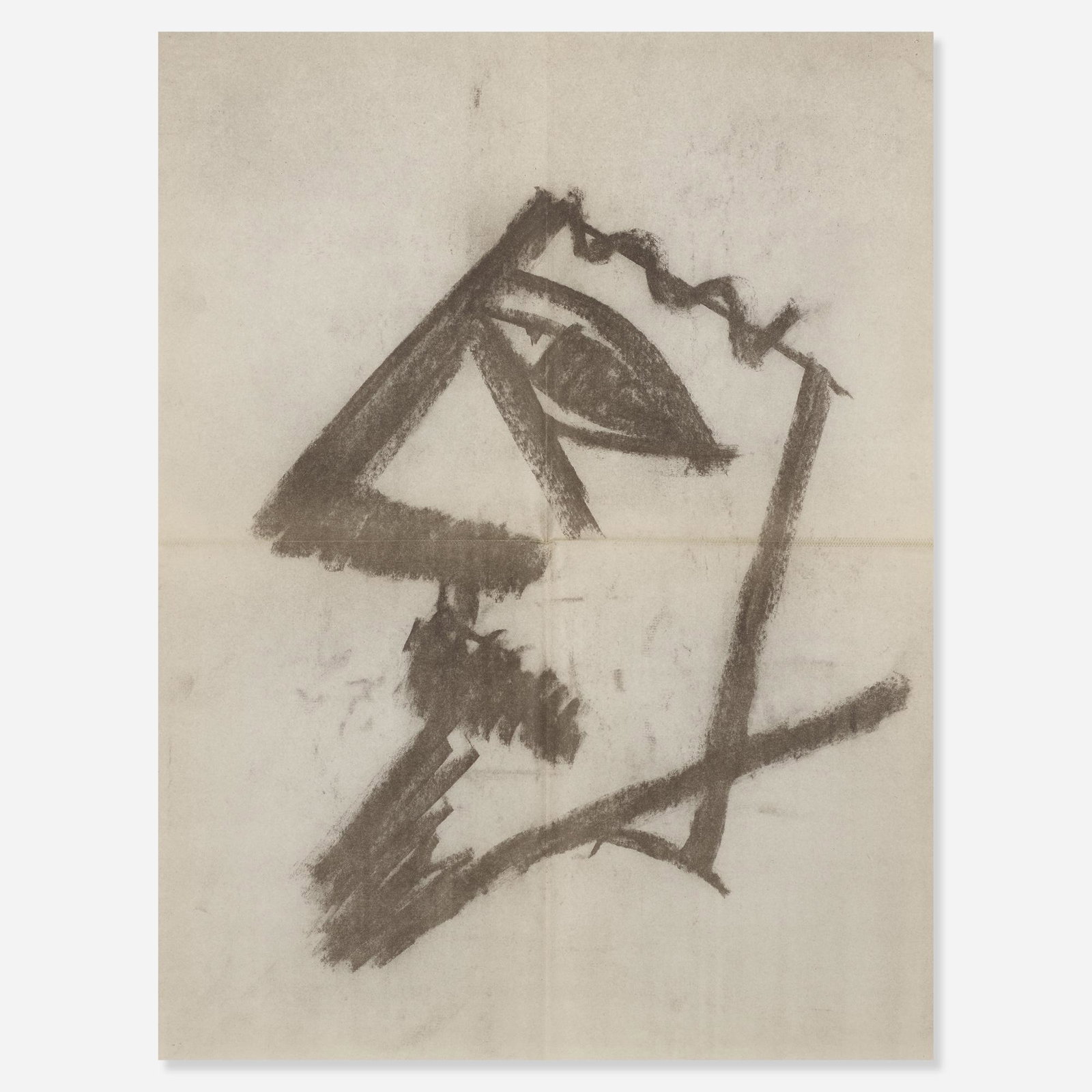 Joe Bradley, Untitled: Joe Bradley Untitled 2014ink on newsprint28.25 h × 21.5 w in (72 × 55 cm) This work is number 77 from the edition of 100 published by Exhibition A, Inc., New York. Prov