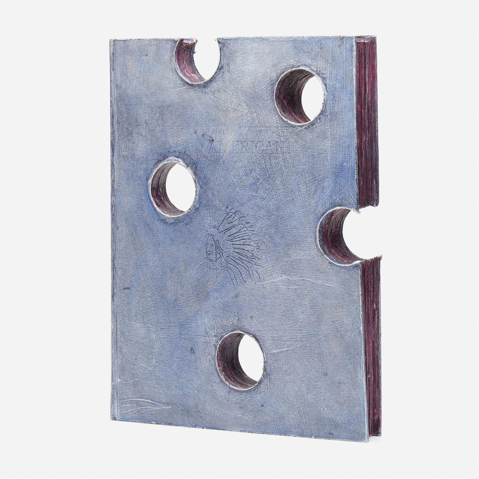 Barton Benes, Untitled (Sold American Book): Barton Benes Untitled (Sold American Book) c. 1972-74 mixed media book construction 12.25 h × 9.75 w × 1 d in (31 × 25 × 3 cm) Titled to front binding 'Sold American'.