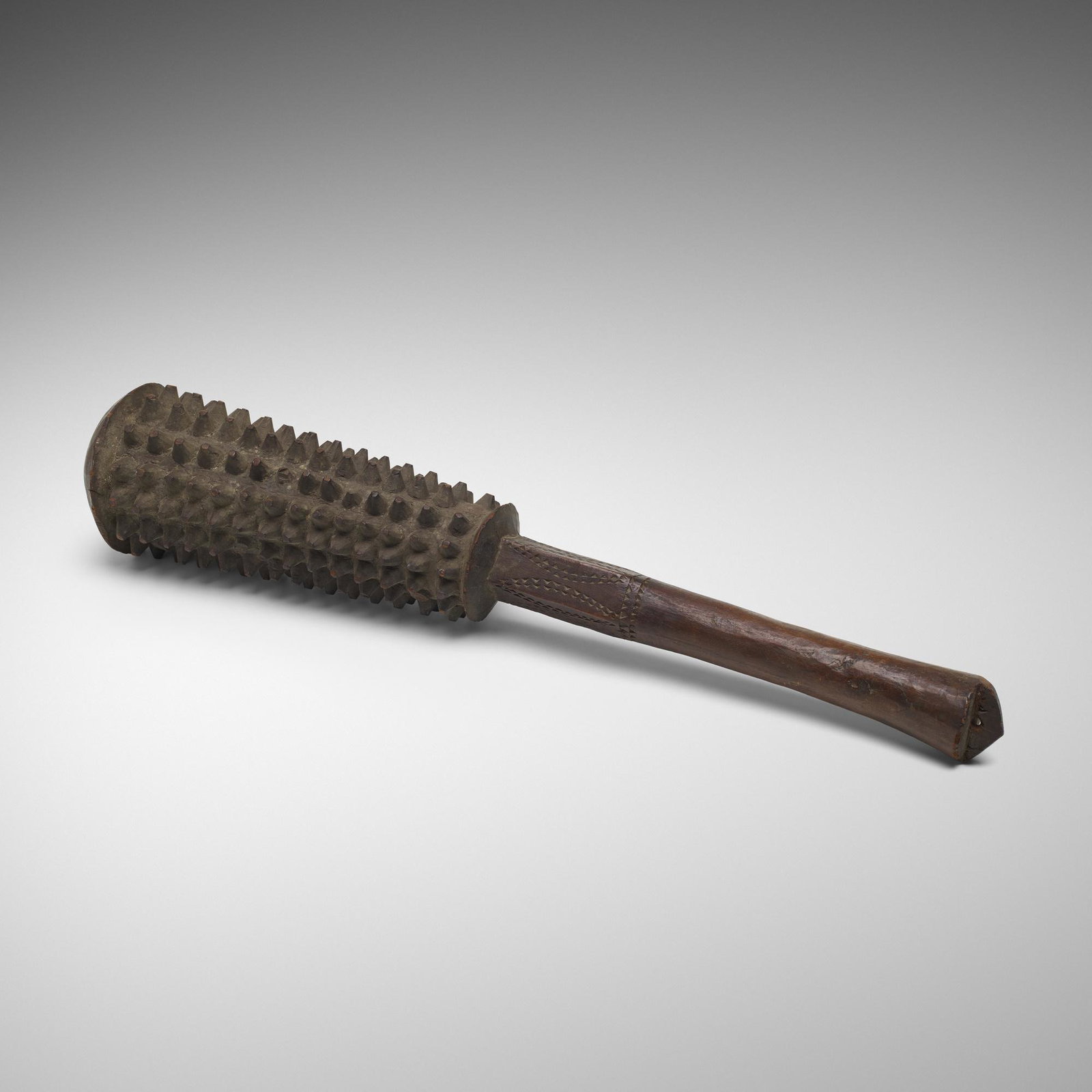 Samoan, Fa'alaufa'i (club): Samoan Fa'alaufa'i (club) 19th Century carved wood 28 h × 5.5 dia in (71 × 14 cm) Provenance: Collection of Mark Isaacson and Greg Nacozy