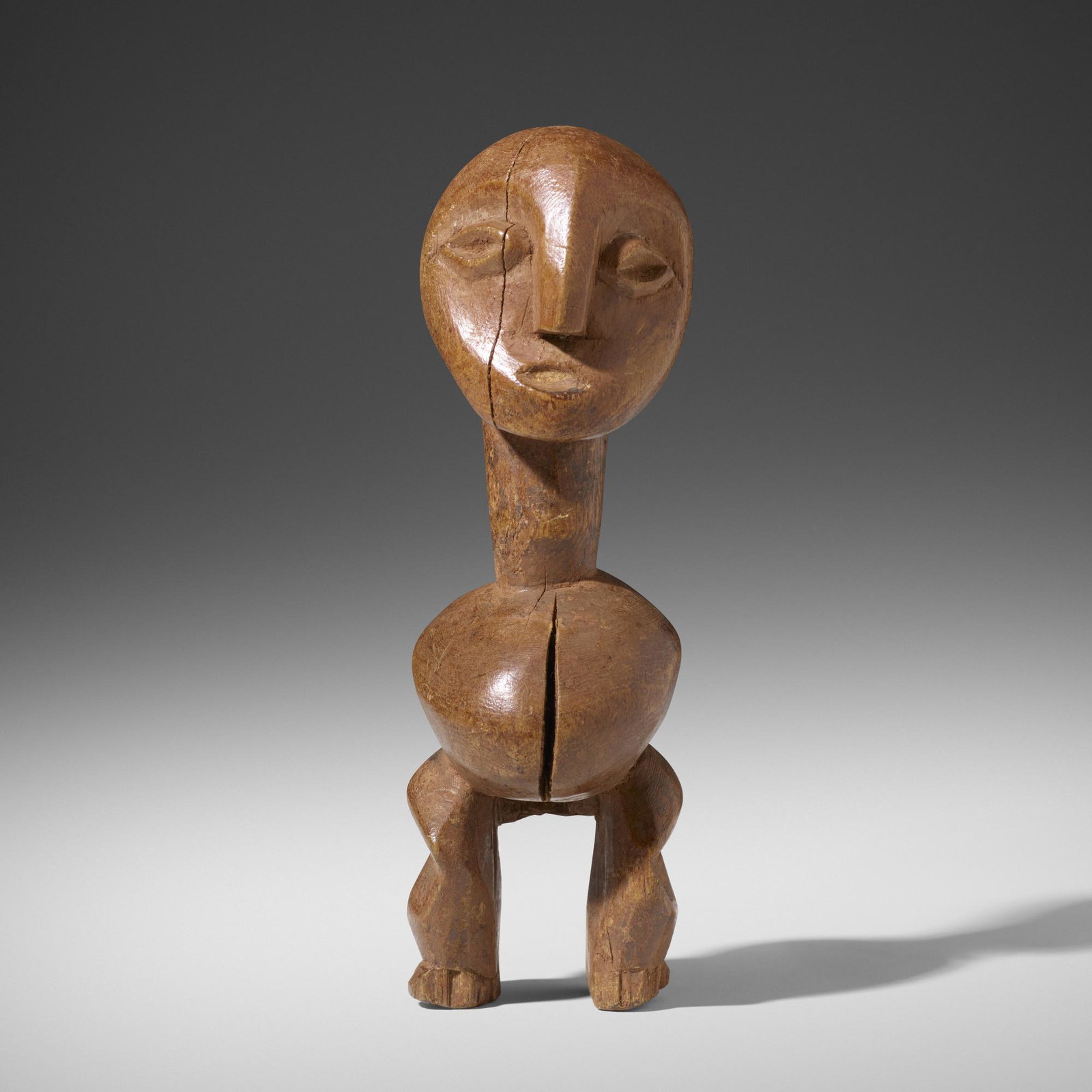 Lega artist, Iginga figure: Lega artist Iginga figure Democratic Republic of the Congo, 20th century carved wood 2.5 w × 3 d × 8 h in (6 × 8 × 20 cm) Provenance: Collection of Mark Isa