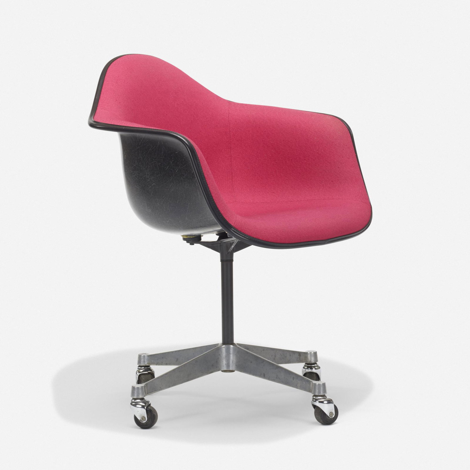 Charles and Ray Eames, DAT-1: Charles and Ray Eames DAT-1 Herman Miller USA, 1958 / c. 2000 fiberglass, upholstery, aluminum, chrome and nickel-plated steel, enameled steel, plastic, rubber 32.25 h × 25.25 w × 23 d in