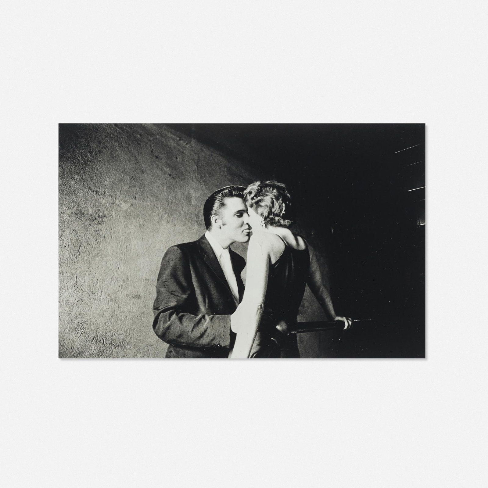 Alfred Wertheimer, The Kiss: Alfred Wertheimer The Kiss 1956 / printed later gelatin silver print 6 h × 9.25 w in (15 × 23 cm)