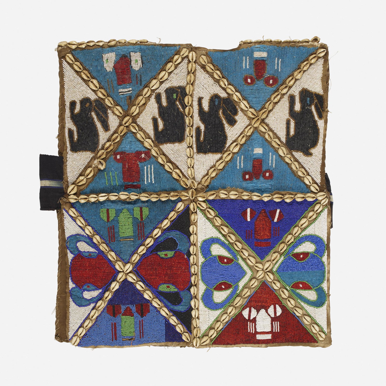 Yoruba artist, Shango vest: Yoruba artist Shango vest Nigeria, 20th century cotton, glass beads, shells 20 w × 23 h in (51 × 58 cm)