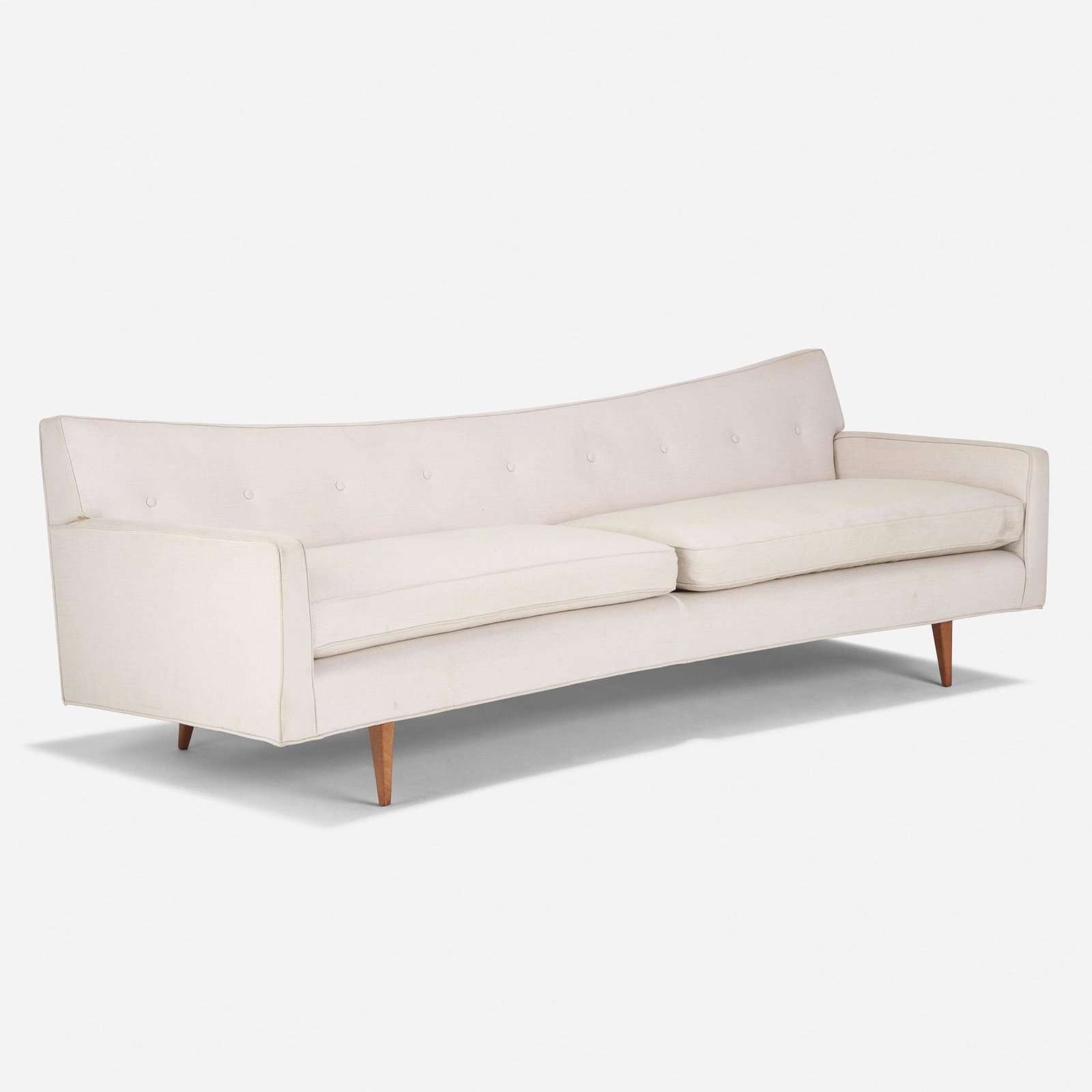 Paul McCobb, sofa, model 3137: Paul McCobb sofa, model 3137 Custom Craft, Inc. USA, c. 1955 birch, upholstery 30 h × 96 w × 35 d in (76 × 244 × 89 cm) Literature: Area Plan Units