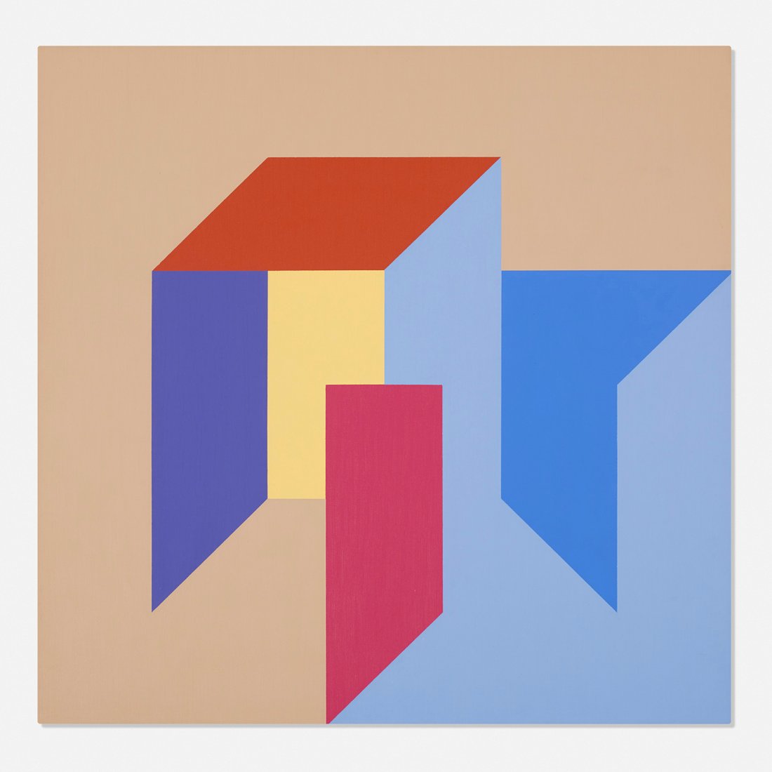 Karl Benjamin, #17: Karl Benjamin #17 1988oil on canvas30 h × 30 w in (76 × 76 cm) Signed, titled and dated to verso 'Karl Benjamin #17 1988'. Provenance: LA Louver, Venice, CA | Private Coll