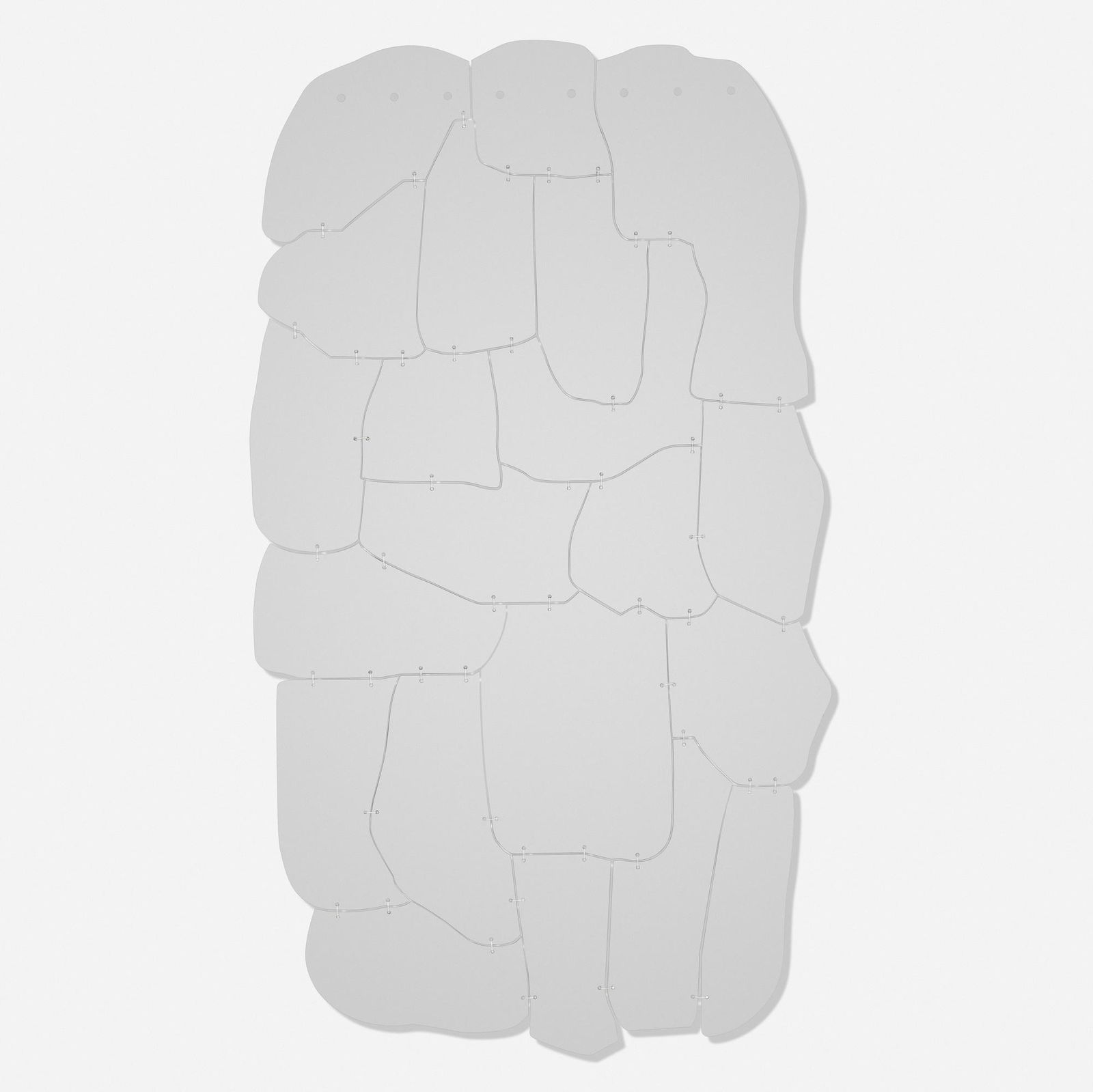 Fernando and Humberto Campana, Miraggio mirror: Fernando and Humberto Campana Miraggio mirror EdraBrazil / Italy, 2009laser-cut acrylic mirror, nylon ties, enameled aluminum41 w × 2 d × 73.5 h in (104 × 5 × 187 cm)