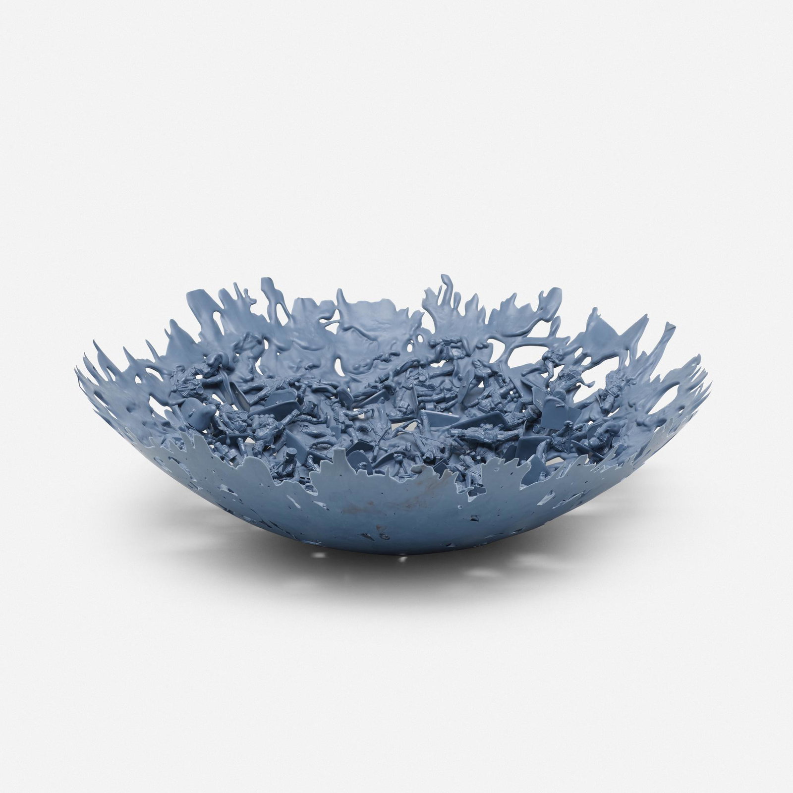 Dominic Wilcox, War Bowl (Battle of Waterloo): Dominic Wilcox War Bowl (Battle of Waterloo) 2002 plastic 6 h × 17.5 dia in (15 × 44 cm) Provenance: Moss, New York | Important New York Collection