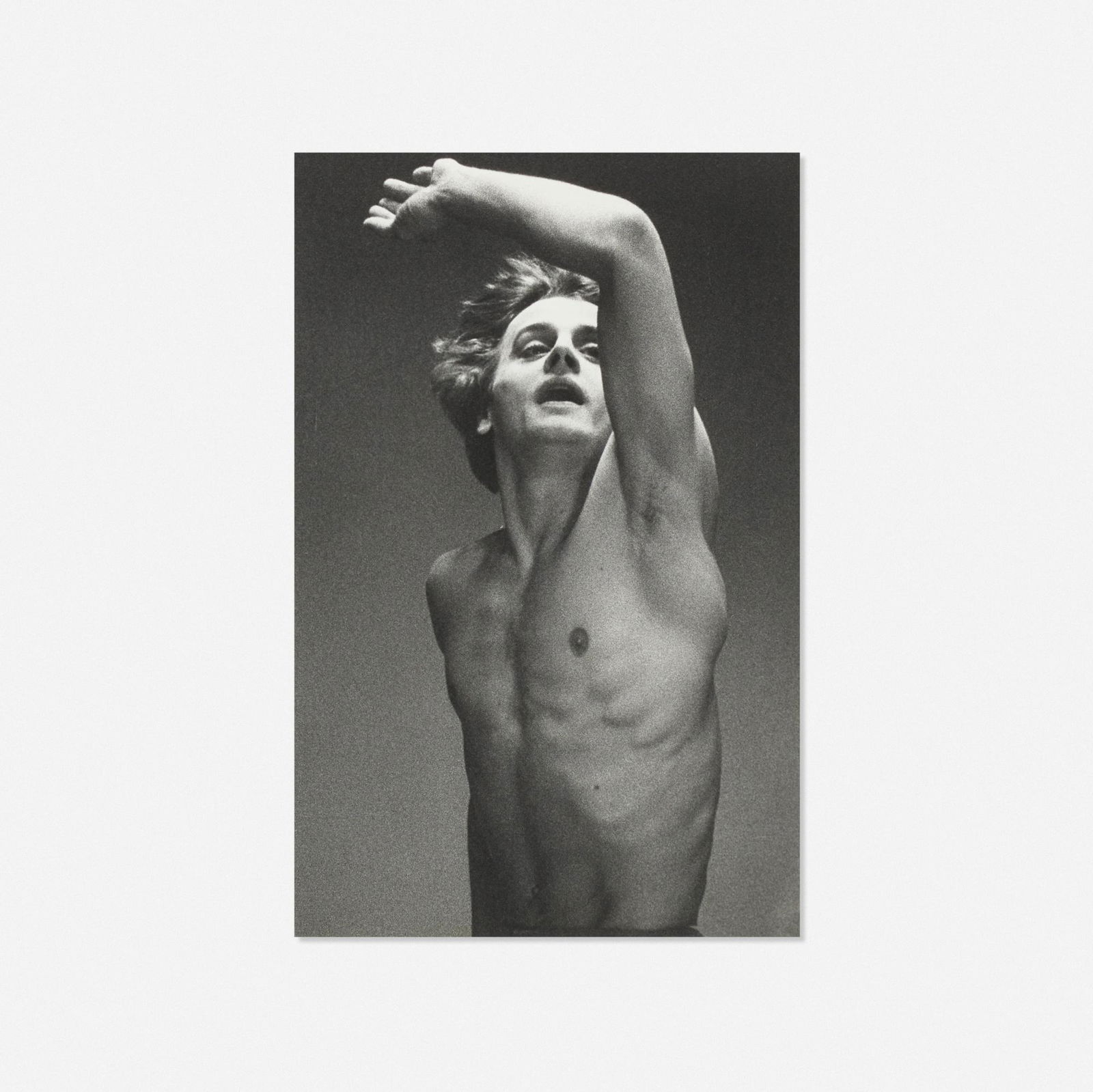 Max Waldman, Mikhail Baryshnikov: Max Waldman Mikhail Baryshnikov 1975gelatin silver print9.25 h × 6.25 w in (23 × 16 cm) This still captures Baryshnikov in the American Ballet Theater's 1975 production of Le jeune