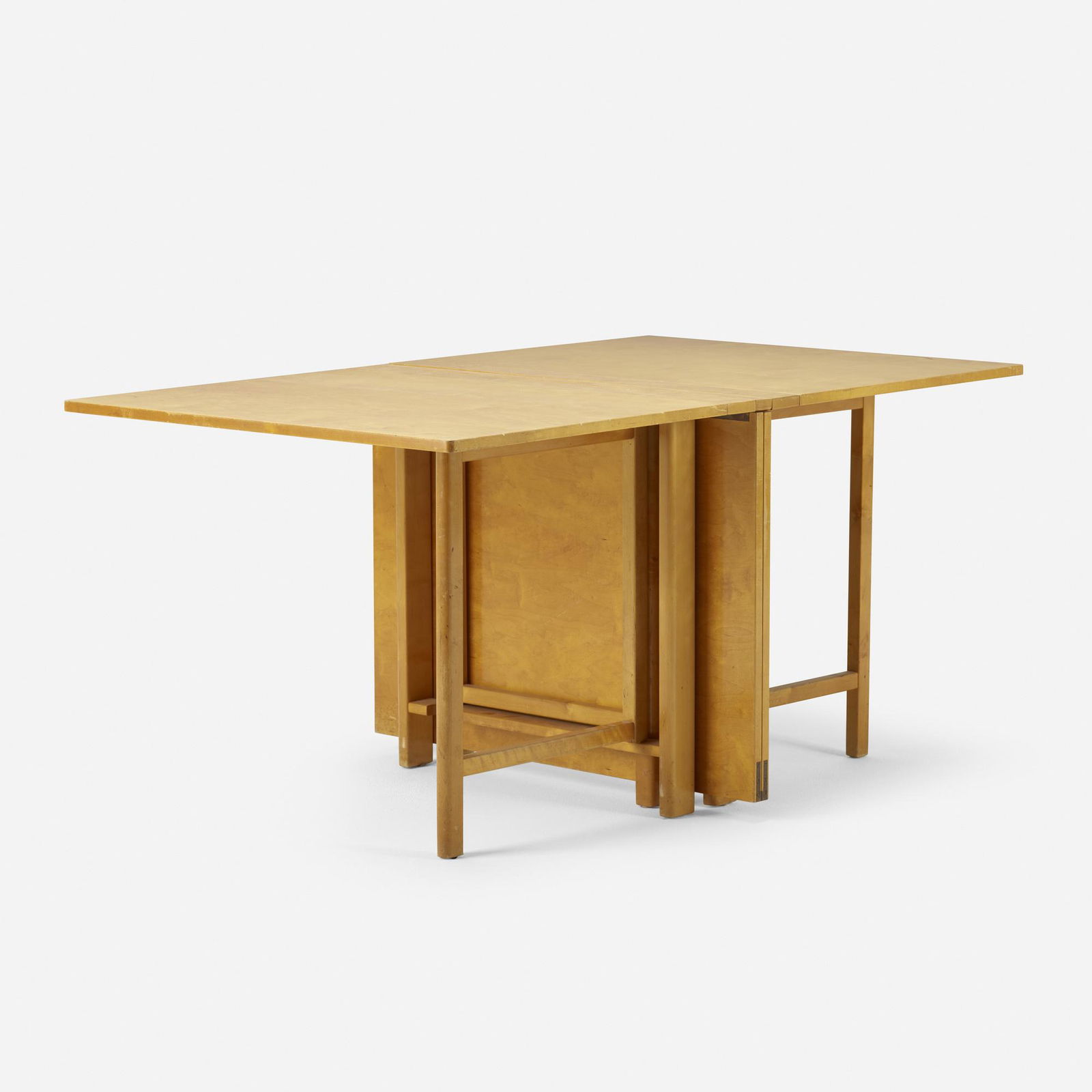 Bruno Mathsson, Early Maria table: Bruno Mathsson Early Maria table Firma Karl MathssonSweden, 1936beech, brass28.25 h × 111 w × 35.5 d in (72 × 282 × 90 cm) This early example is from the first year