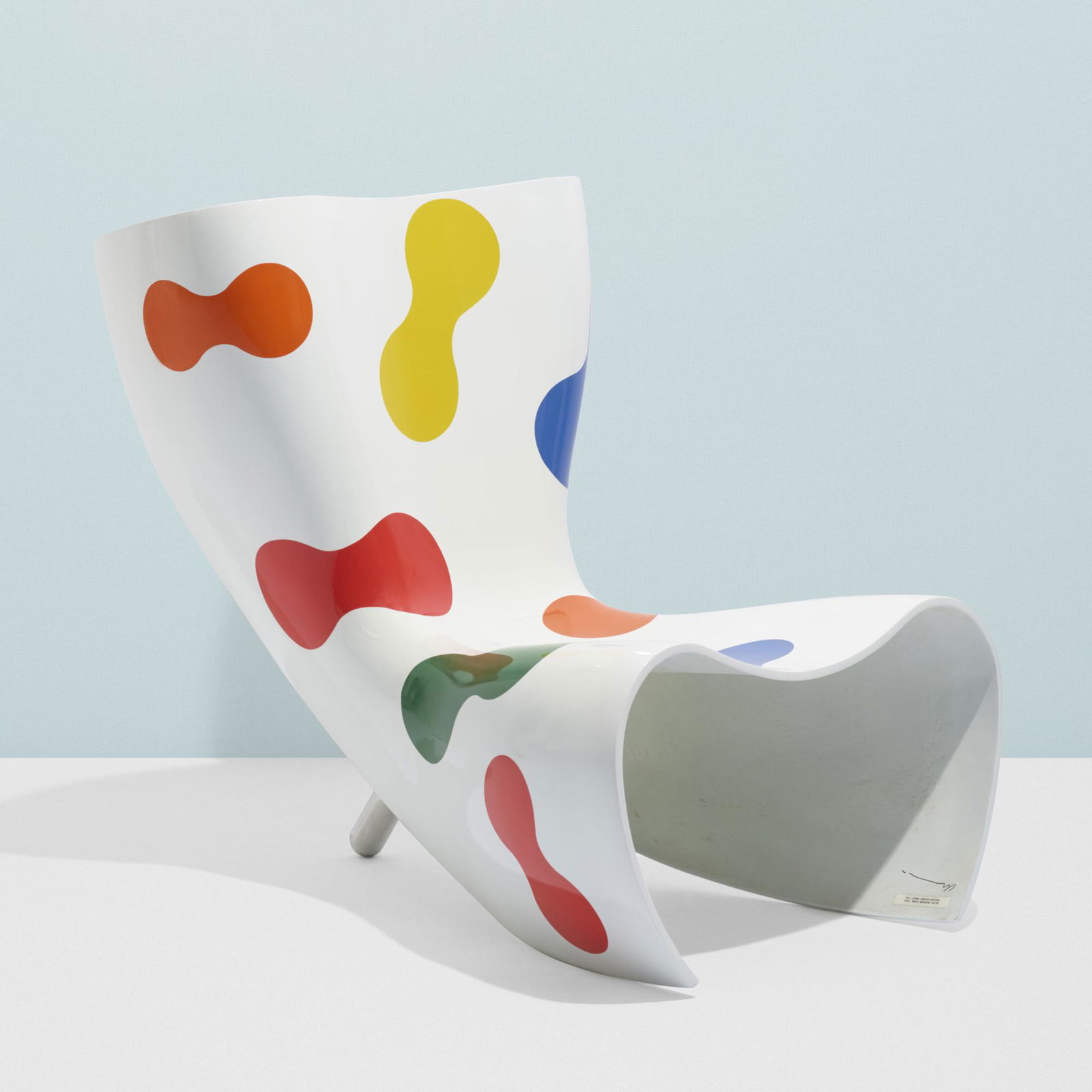 Marc Newson, Felt chair: Marc Newson Felt chair CappelliniAustralia / Italy, 1993 / 2005fiberglass, mirror-polished aluminum25.75 w × 39 d × 33.25 h in (65 × 99 × 84 cm) Designer Marc Newson hand-signed this exampl