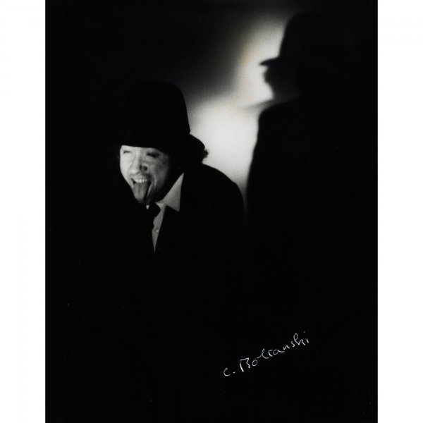 Christian Boltanski untitled (Self-Portrait): Christian Boltanski b. 1944 untitled (Self-Portrait) gelatin silver print 11.75 h x 9.5 w inches Signed to lower right 'C. Boltanski' and inscribed to verso 'Pour Nan Avec Amour Christian'. Provenance