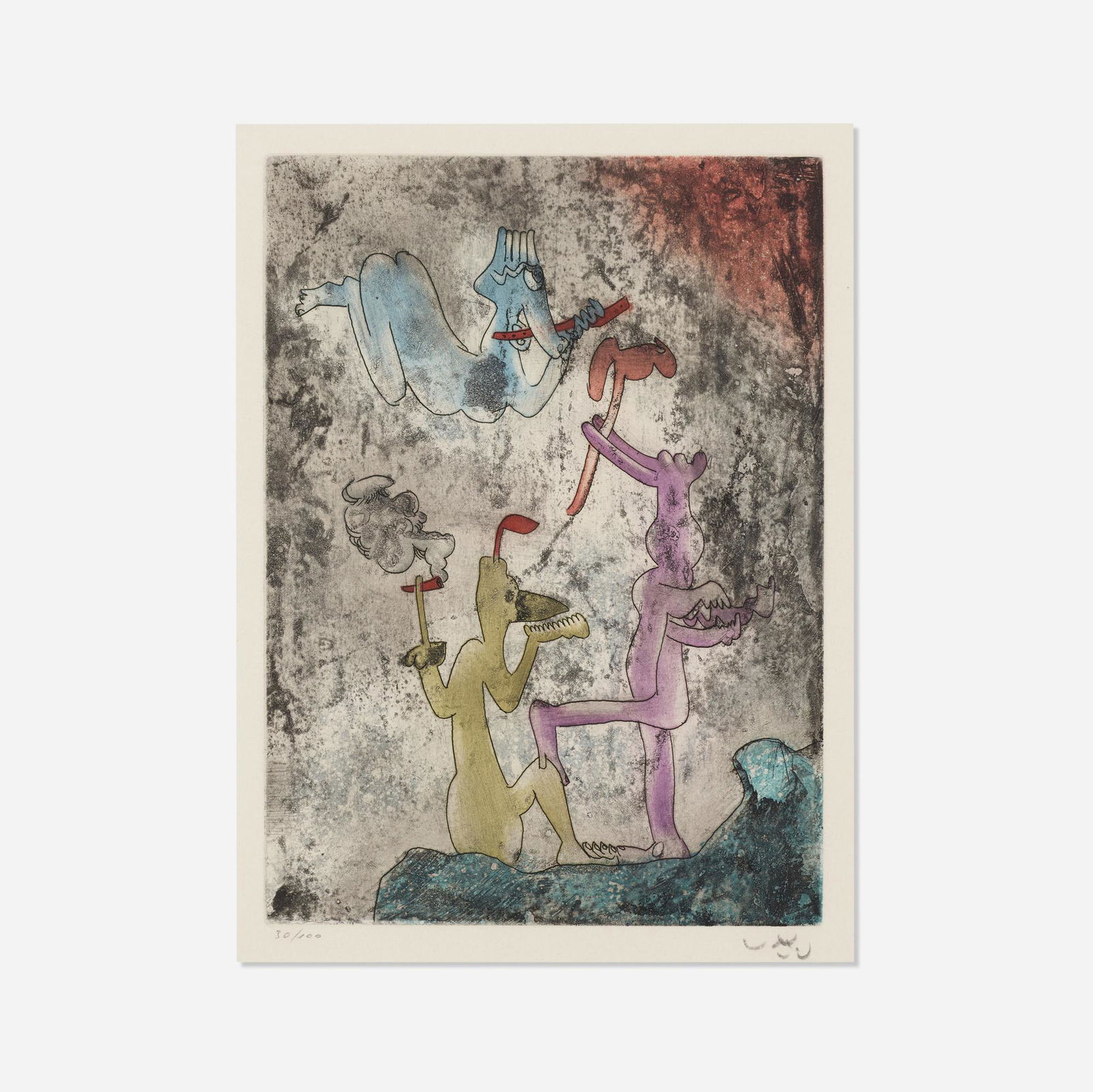 Roberto Sebastian Matta, Vivante Mortalite (plate 2) (1 of 1)