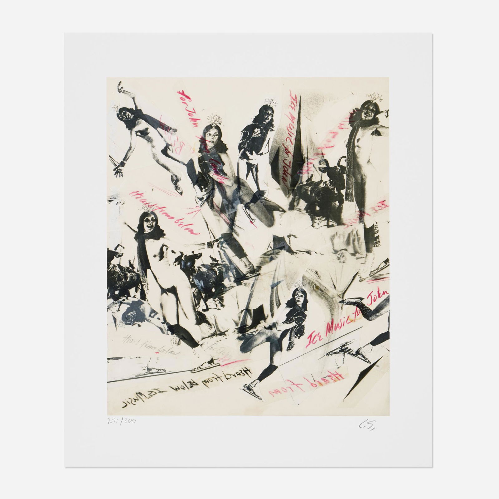 Carolee Schneemann, Ice Music for John: Carolee Schneemann Ice Music for John 2018archival digital print with ultra chrome HD archival inks17 h × 14.5 w in (43 × 37 cm) Signed and numbered to lower edge '271/300 CS'. This w
