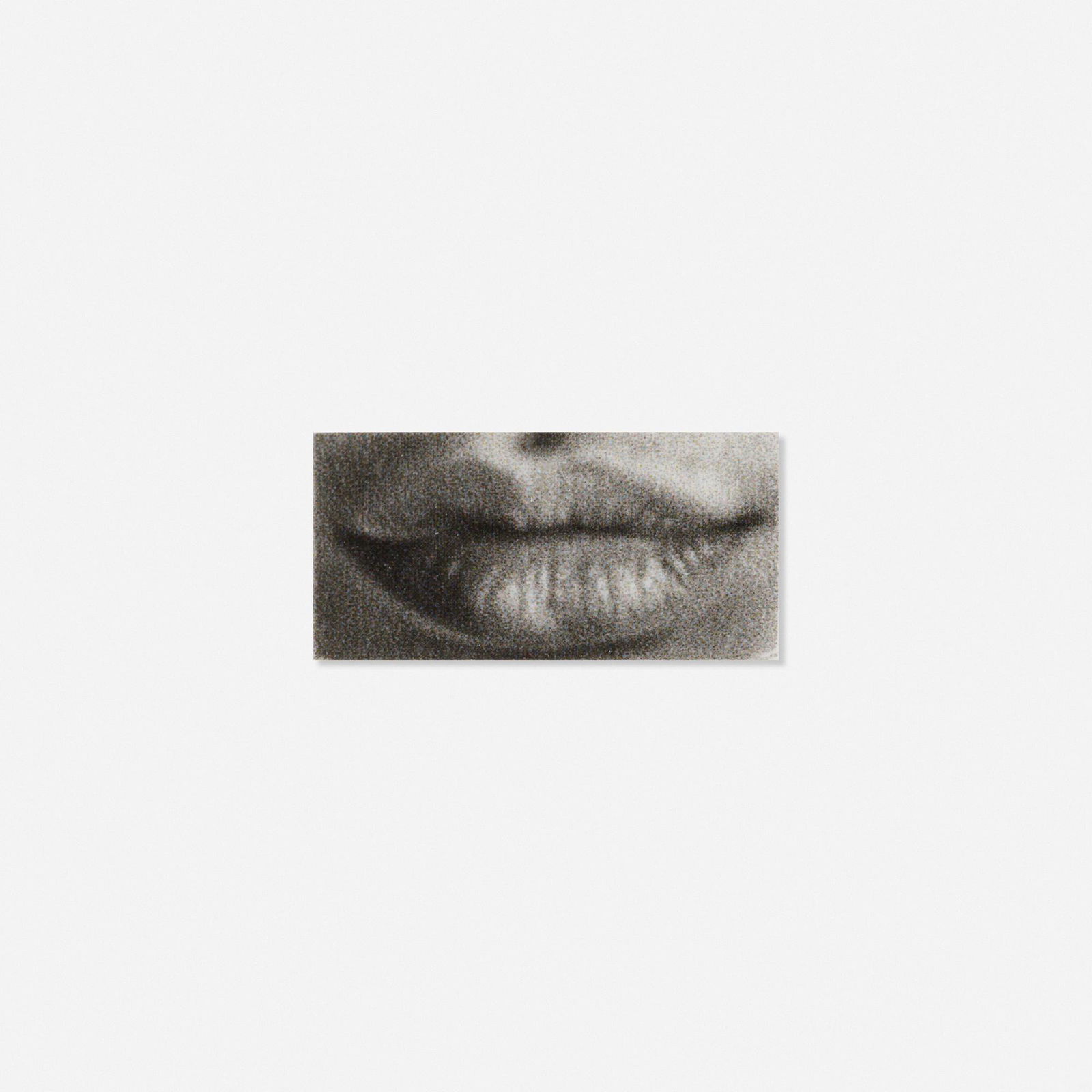 Sam Samore, Lips No. 1: Sam Samore Lips No. 1 gelatin silver print.25 h × .5 w in (1 × 1 cm) Provenance: Collection of Russell Groves please note: This work is located at, and