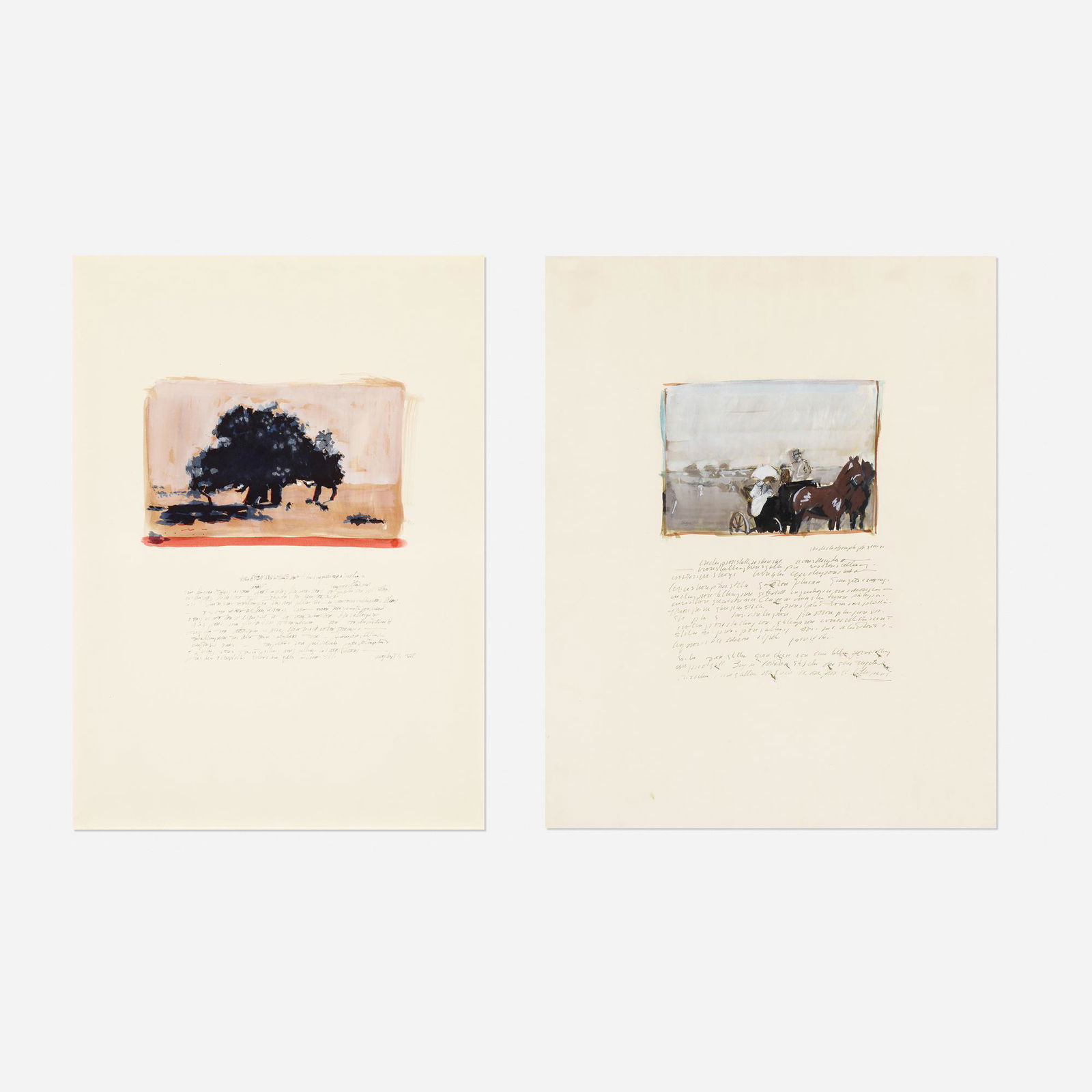 George Deem, After Degas; Drawing After Rousseau (1 of 1)