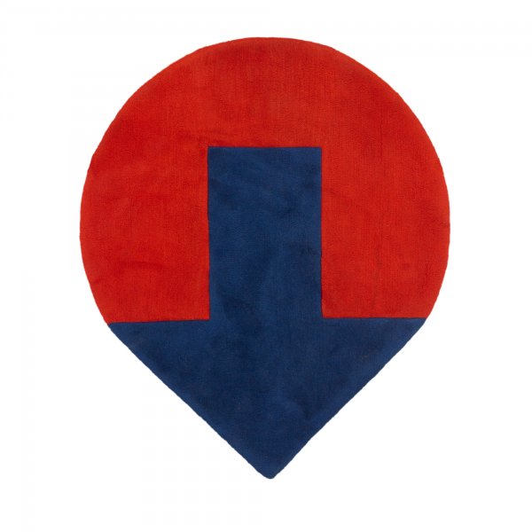 Stanley Tigerman carpet: Stanley Tigerman carpet Edward Fields USA, 1971 hand-woven wool 27.5 w x 57 l inches Stamped signature to reverse: [Edward Fields 1971]. Provenance: Barbara Glass, Chicago | Private collection