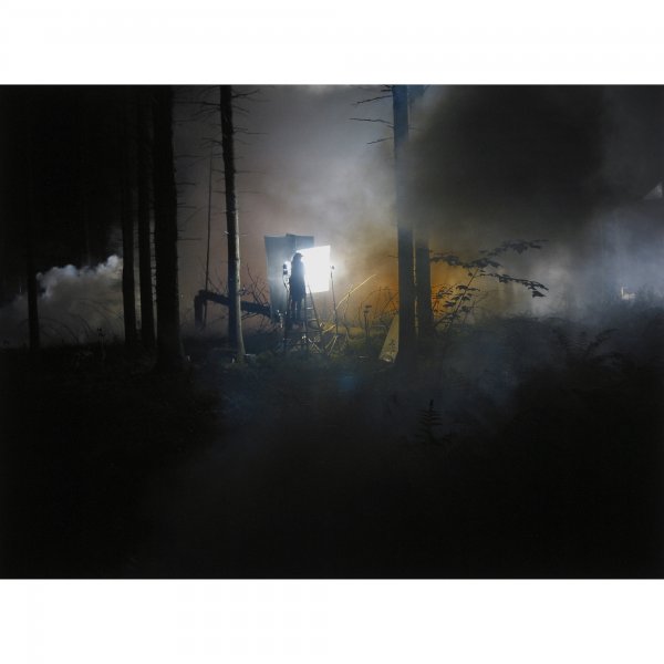 Gregory Crewdson Production Still (Man in Woods #2): Gregory Crewdson Production Still (Man in Woods #2) USA, 2003 digital chromogenic print 14 h x 18 w inches Signed and dated to lower right margin 'Gregory Crewdson 2005'. Numbered to verso &