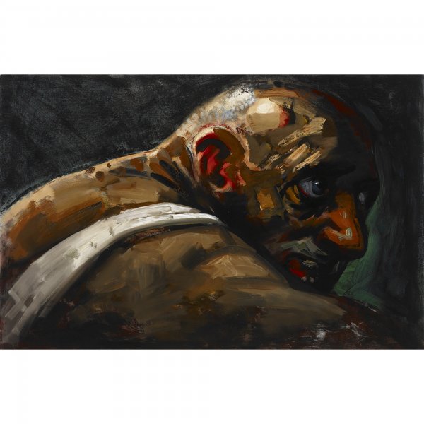 Peter Howson Nimrod II: Peter Howson Nimrod II United Kingdom, 1996 hand-colored monoprint 20 h x 30 w inches Signed, titled, numbered and dated to lower edge '1/1 Howson '96'. Provenance: Flowers East, London