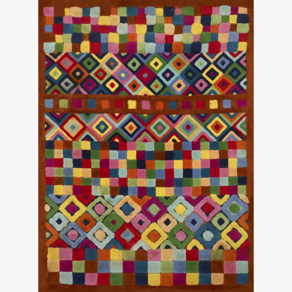 Edward Fields carpet: Edward Fields carpet Edward Fields USA, 1973 hand-woven wool 73 w x 98 l inches Signed with stamped manufacturer's mark to underside: [Edward Fields Copyright Edward Fields, Inc. 1973 100% Virgin Wool