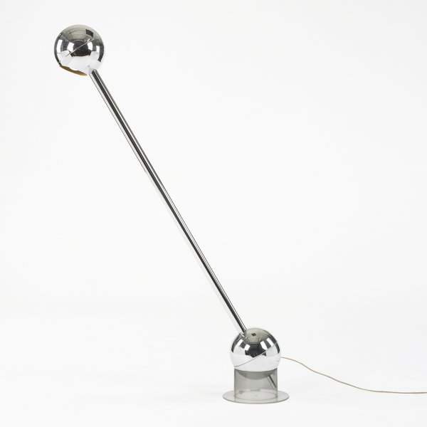 George Kovacs floor lamp: George Kovacs floor lamp USA, 1974 chrome-plated steel, plastic 7 dia x 57 h inches