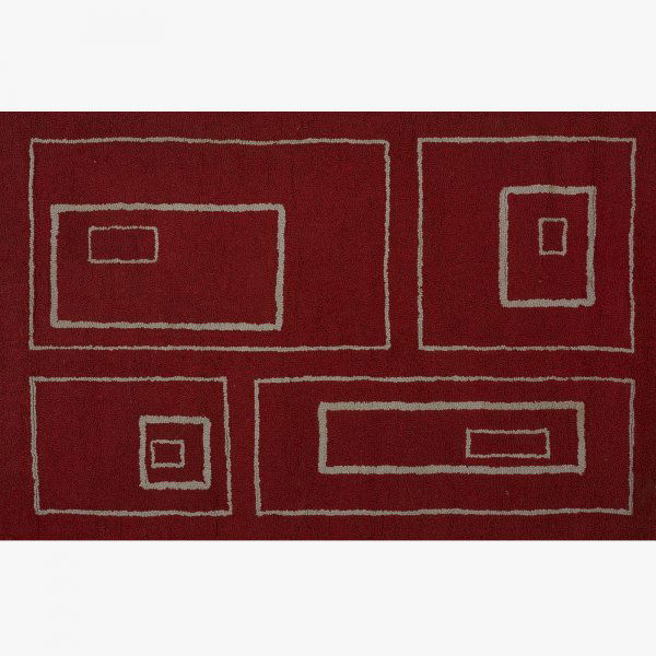 Angelo Testa carpet: Angelo Testa carpet USA, c. 1955 hand-woven wool 48 w x 74 l inches