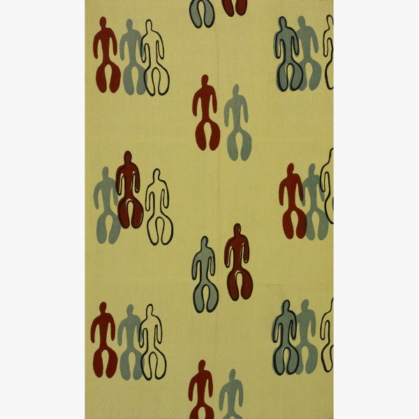 Angelo Testa fabric: Angelo Testa fabric USA, c. 1960 printed fabric 72 h x 43 w inches