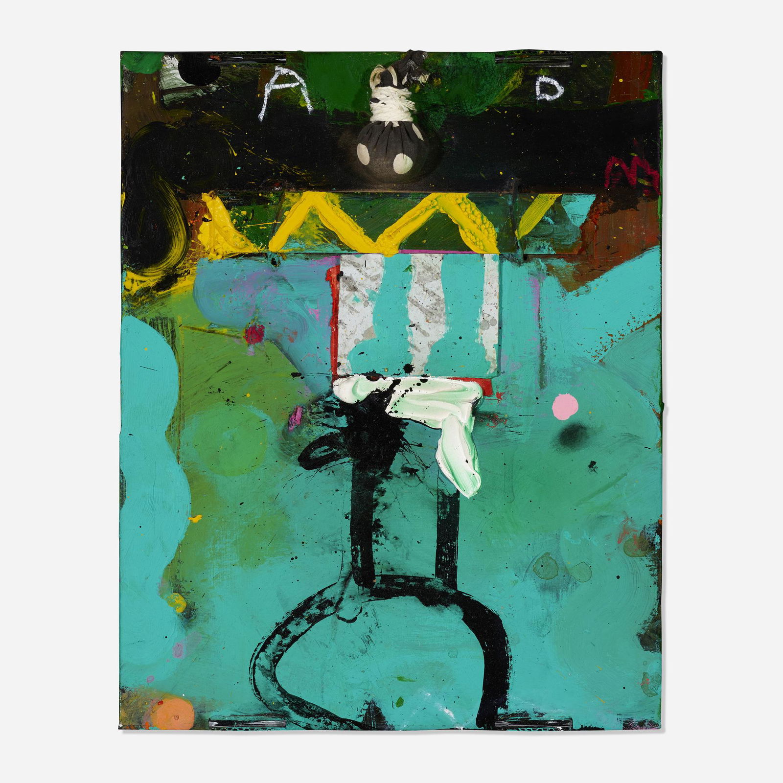 James Havard, New Mexico History Page (224A): James Havard New Mexico History Page (224A) 1991acrylic and collage on archival box15.25 h × 12.25 w in (39 × 31 cm) Provenance: The Artist | Allan Stone Gallery, New