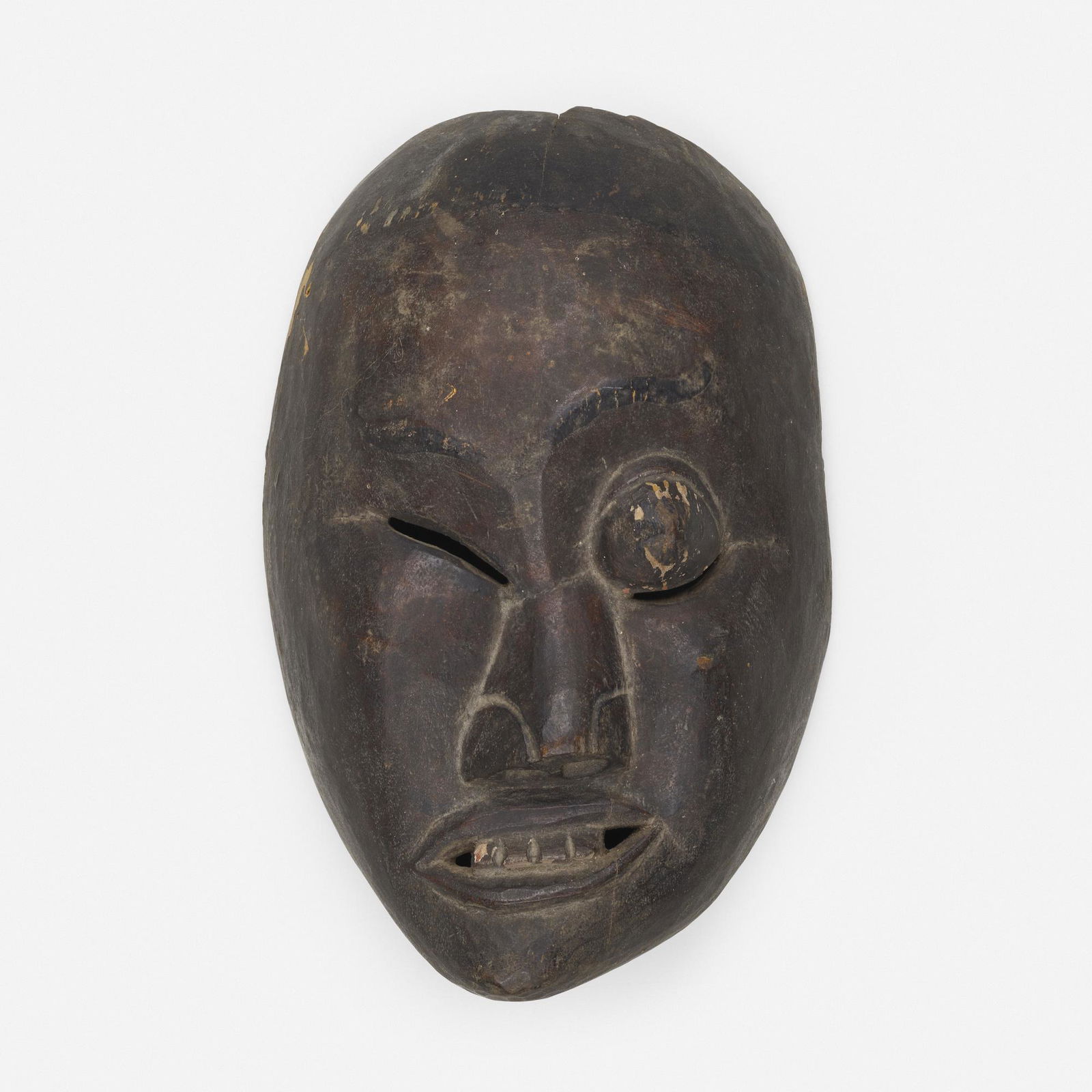 Bamileke artist, Mask: Bamileke artist Mask Cameroon, 20th centurycarved and painted wood7.5 h × 5.25 w × 3 d in (19 × 13 × 8 cm) Provenance: Collection of Robert Wilson | Phill