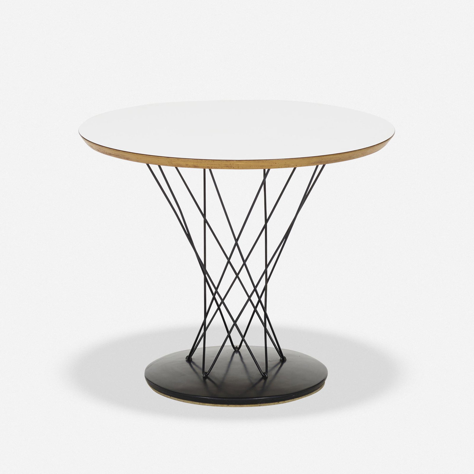 Isamu Noguchi, Occasional table, model 87: Isamu Noguchi Occasional table, model 87 Knoll International USA, 1953 / c. 1968 laminate over plywood, enameled steel 23.75 dia × 20 h in (60 × 51 cm) Decal manufacturer's label t