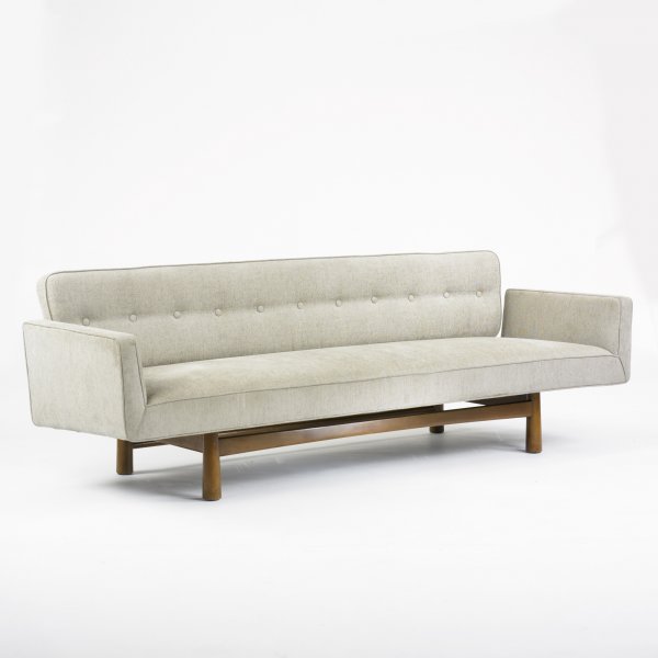 Edward Wormley sofa, model 5316: Edward Wormley sofa, model 5316 Dunbar USA , c. 1953 upholstery, mahogany 92 w x 30 d x 29.5 h inches Literature: Dunbar: Fine Furniture of the 1950s, Pina, ppg. 19, 175