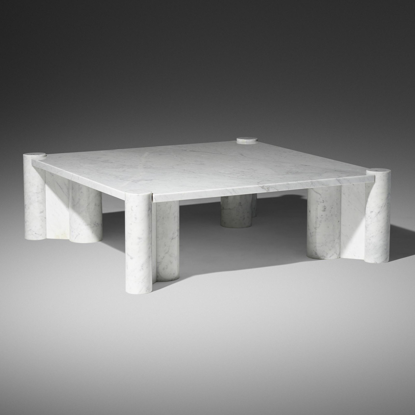 Gae Aulenti, Jumbo coffee table: Gae Aulenti Jumbo coffee table Knoll International Italy / USA, 1964 Carrera marble 44 w × 44 d × 14 h in (112 × 112 × 36 cm) Literature: Repertorio