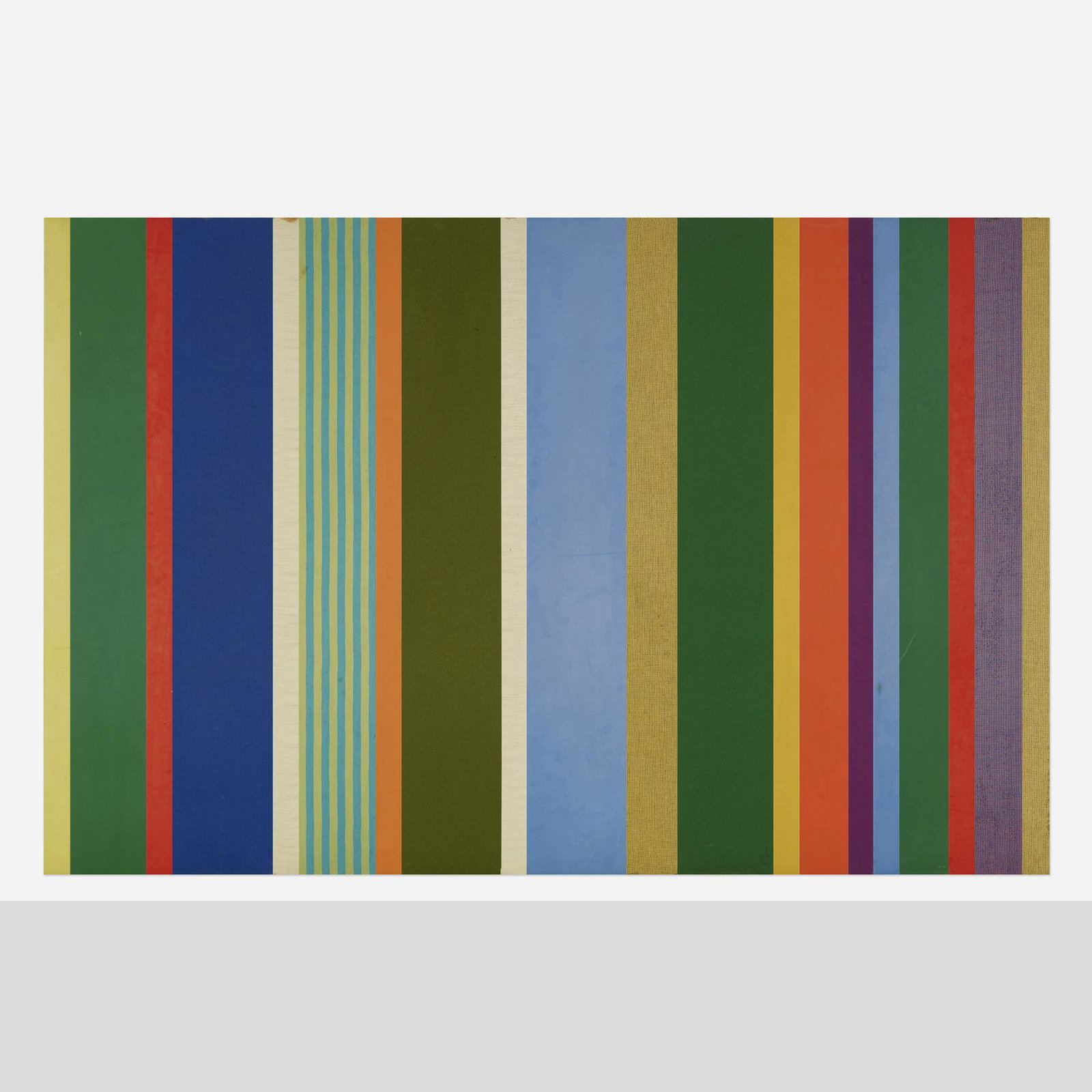 Alexander Girard, Custom mural: Alexander Girard Custom mural from the Irwin Union Bank & Trust Company, Columbus, IN USA, 1973 Alexander Girard upholstery over wood 72 h × 108 w × 1 d in (183 × 274 × 3 cm)