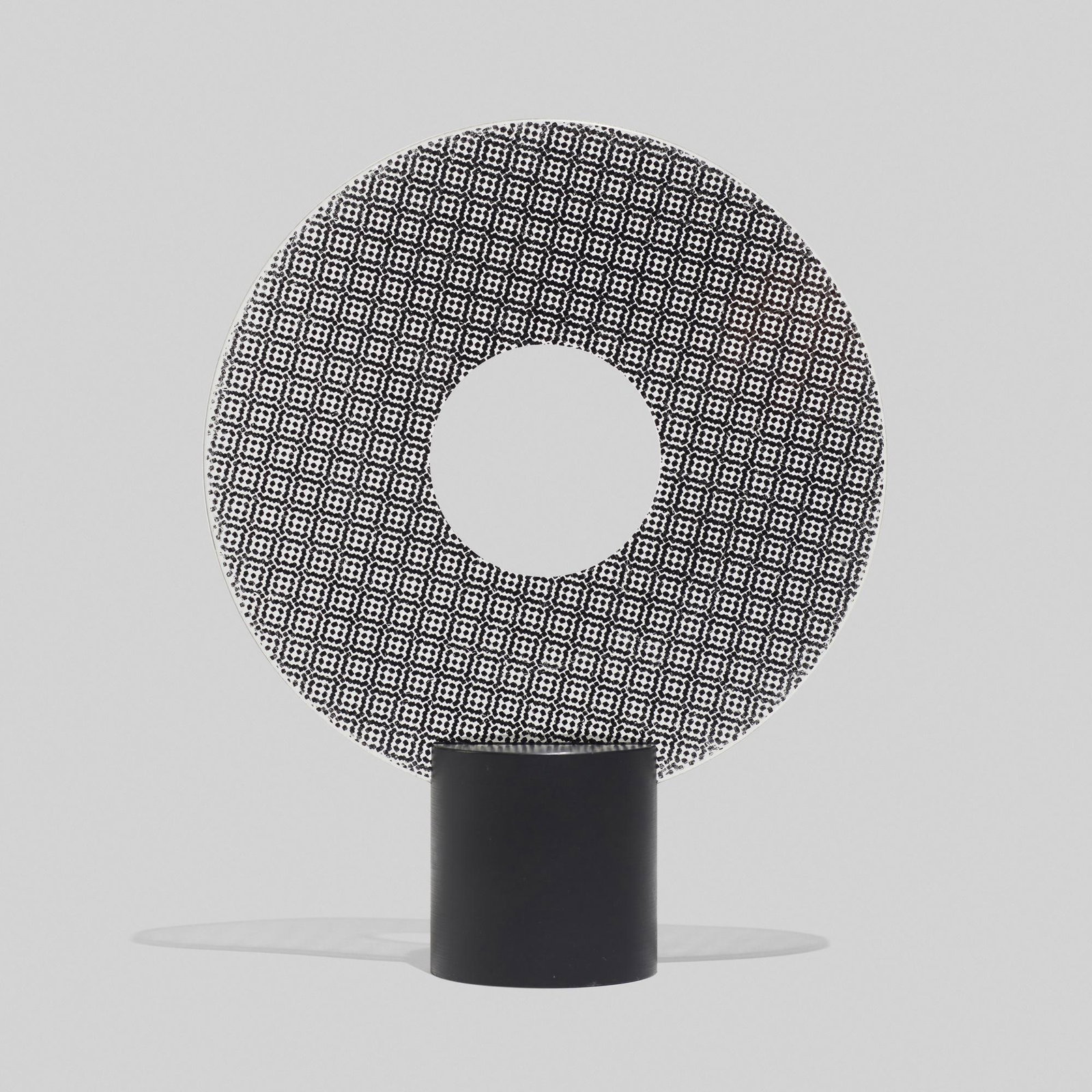 Bruno Munari, Portaritratti Moire: Bruno Munari Portaritratti Moire Danese Italy, 1967 screenprint on acrylic, resin 8.75 h × 7 w × 2.25 d in (22 × 18 × 6 cm) Impressed manufacturer's mark to underside '