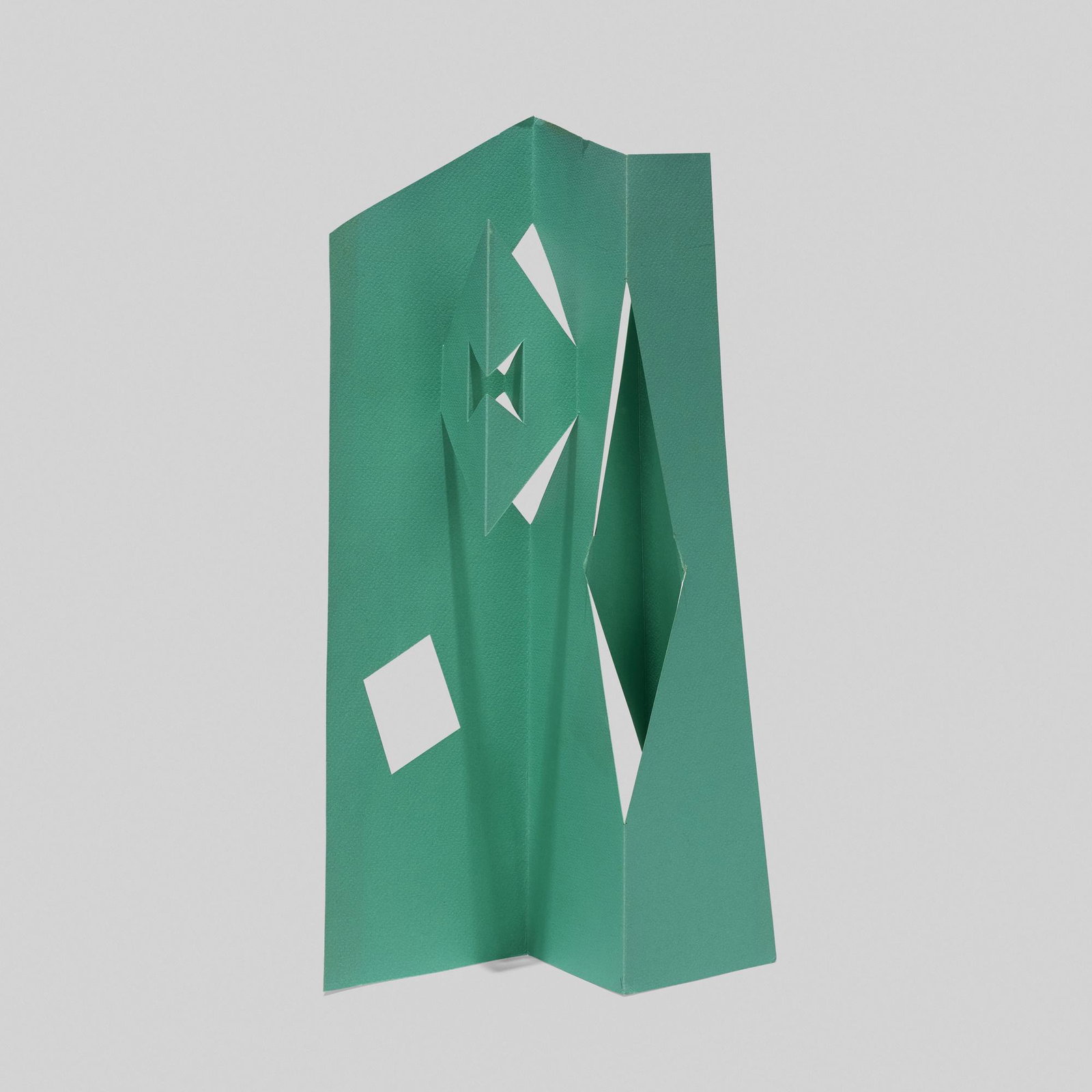 Bruno Munari, Scultura da Viaggio: Bruno Munari Scultura da Viaggio Italy, 1959 cut paper 14.25 h × 7 w × 3.5 d in (36 × 18 × 9 cm) Sold with a digital copy of a letter of provenance signed by Francois Guilla