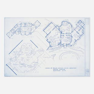 Mark Bennett, Home of Bruce Wayne and Dick Grayson: Mark Bennett Home of Bruce Wayne and Dick Grayson 1997lithograph on Rives BFK24 h × 35.75 w in (61 × 91 cm) Sheet measures: 24.25 h x 36.25 w inches Signed, dated and numbered to