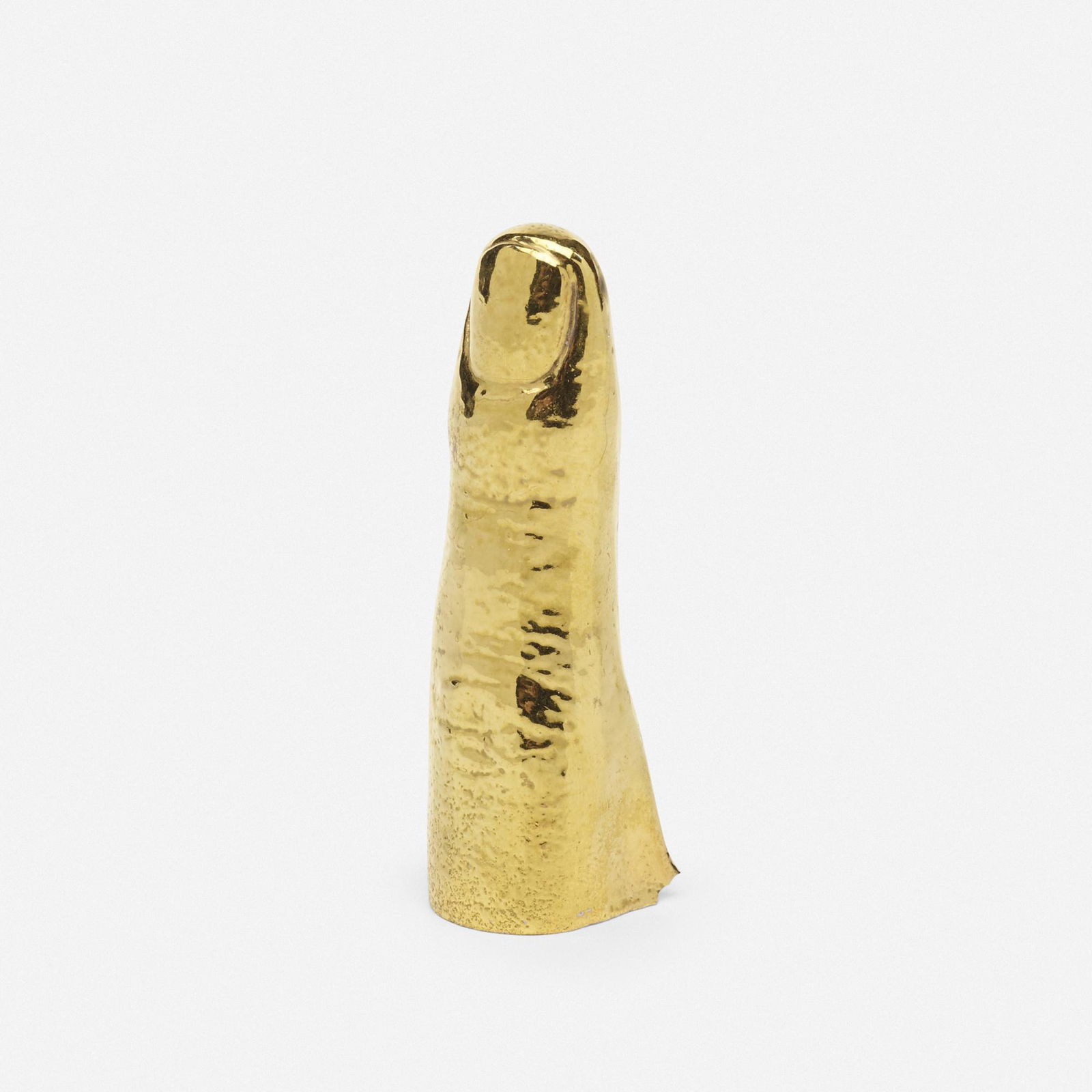 Derrick Guild, Finger: Derrick Guild Finger 1997gilt ceramic3 h × 1 w × 1 d in (8 × 3 × 3 cm) Provenance: The Artist | Allan Stone Gallery, New York Exhibited: