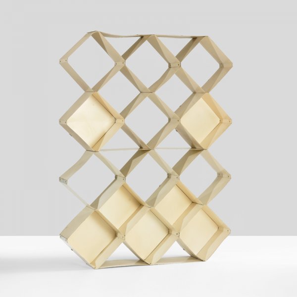 Pascal Mourgue bookcase: Pascal Mourgue bookcase Ed. Groupe Essai France, 1971 enameled steel, aluminum 55.75 w x 10 d x 72 h inches Literature: Intérieurs: Le Mobilier Francais 1965-1979, de Bure, ppg. 62-63