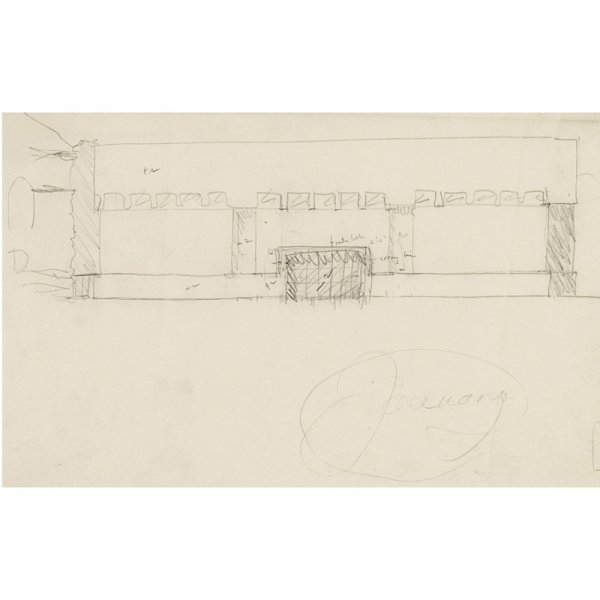 Johnson sketch for the Boston Public Library