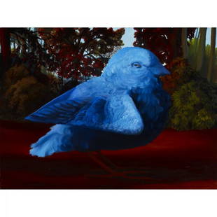 Laurie Hogin Songbird Series #4 - Bluebird: Laurie Hogin Songbird Series #4 - Bluebird USA, 1989 oil on masonite 30 h x 40.25 w inches