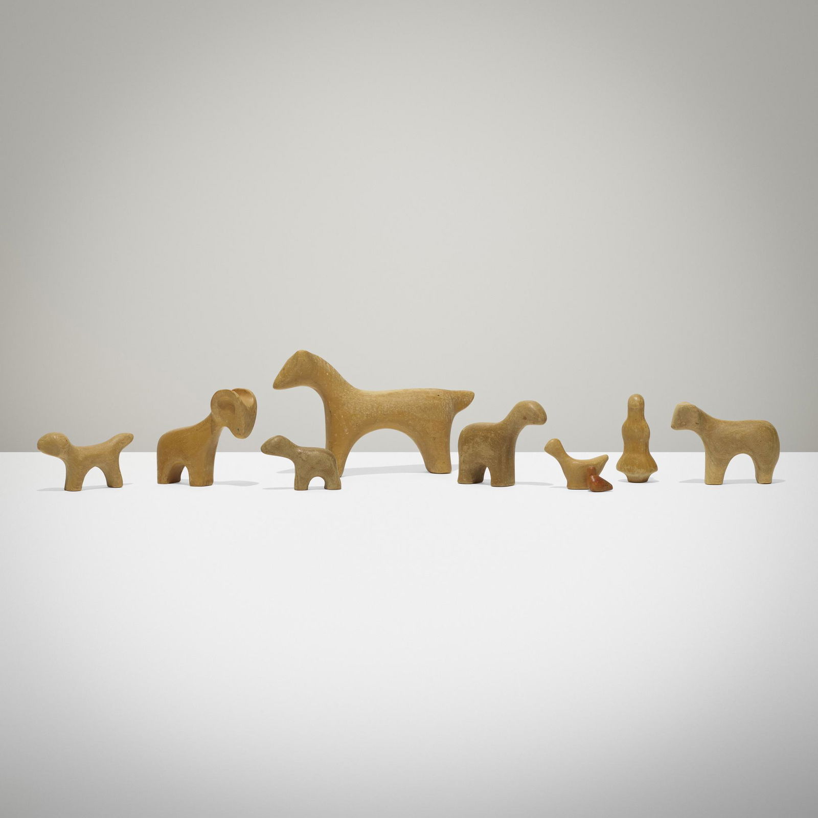 Antonio Vitali, Playforms, collection of nine: Antonio Vitali Playforms, collection of nine Creative PlaythingsSwitzerland / USA, c. 1962carved maple9 w × 2 d × 5.5 h in (23 × 5 × 14 cm) Smallest example measures