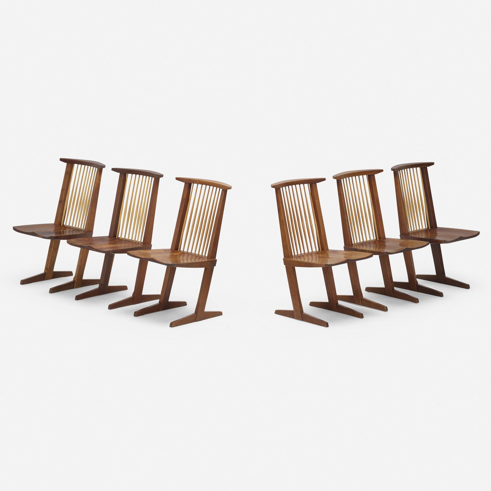George Nakashima, Conoid chairs, set of six (1 of 5)