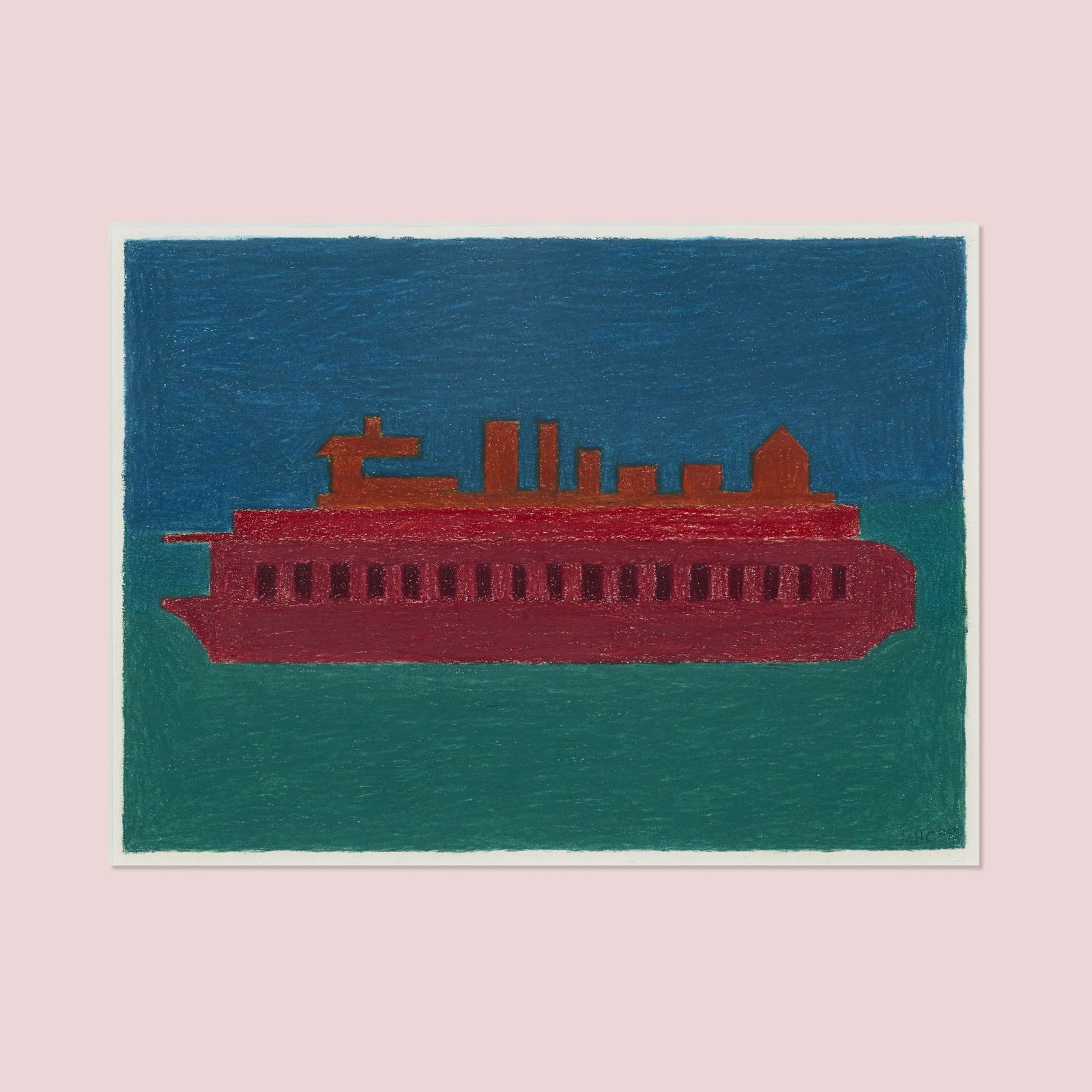 Margo Hoff, Red Ferry Boat (1 of 3)